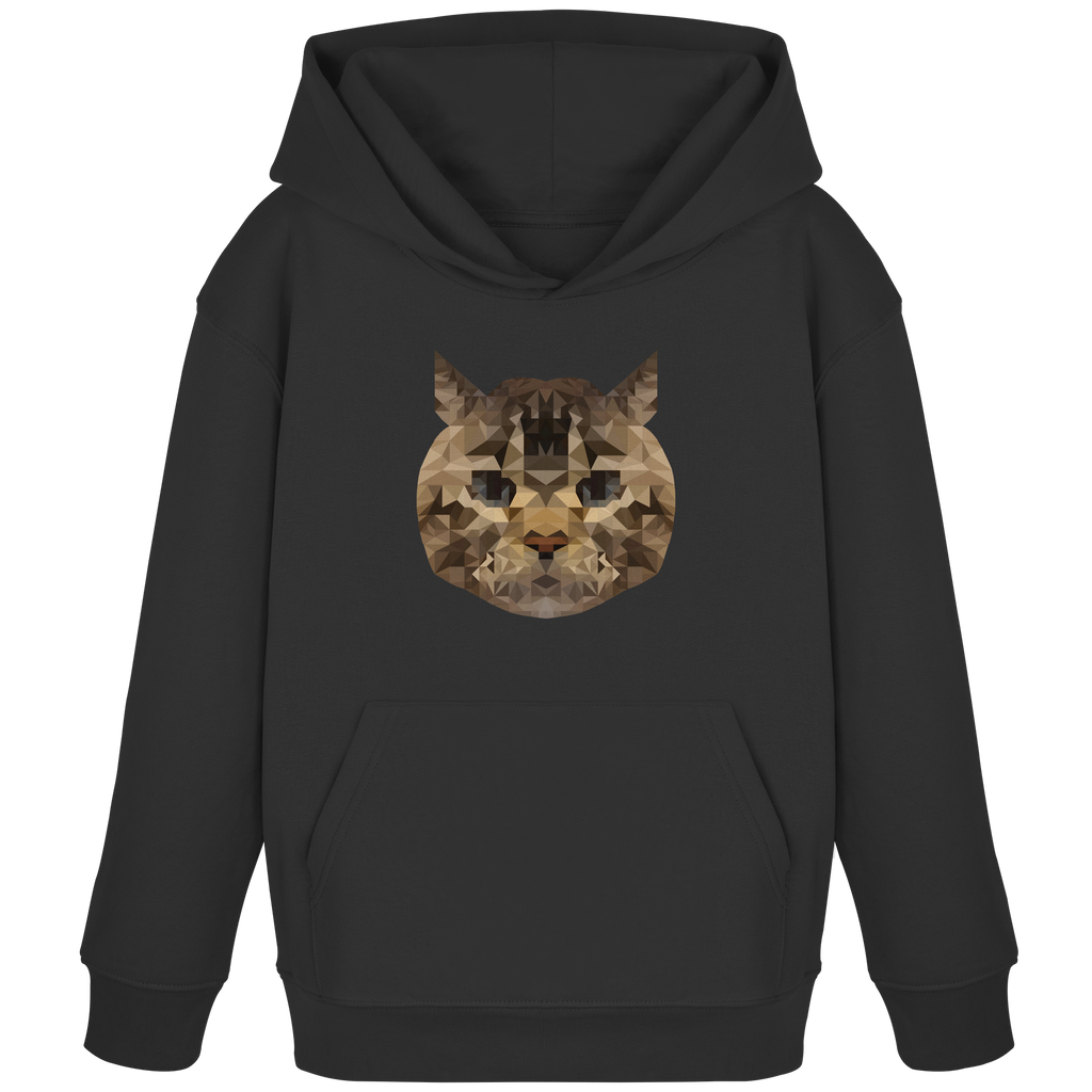 Katze im Polygon-Stil - Kids Organic Hoodie