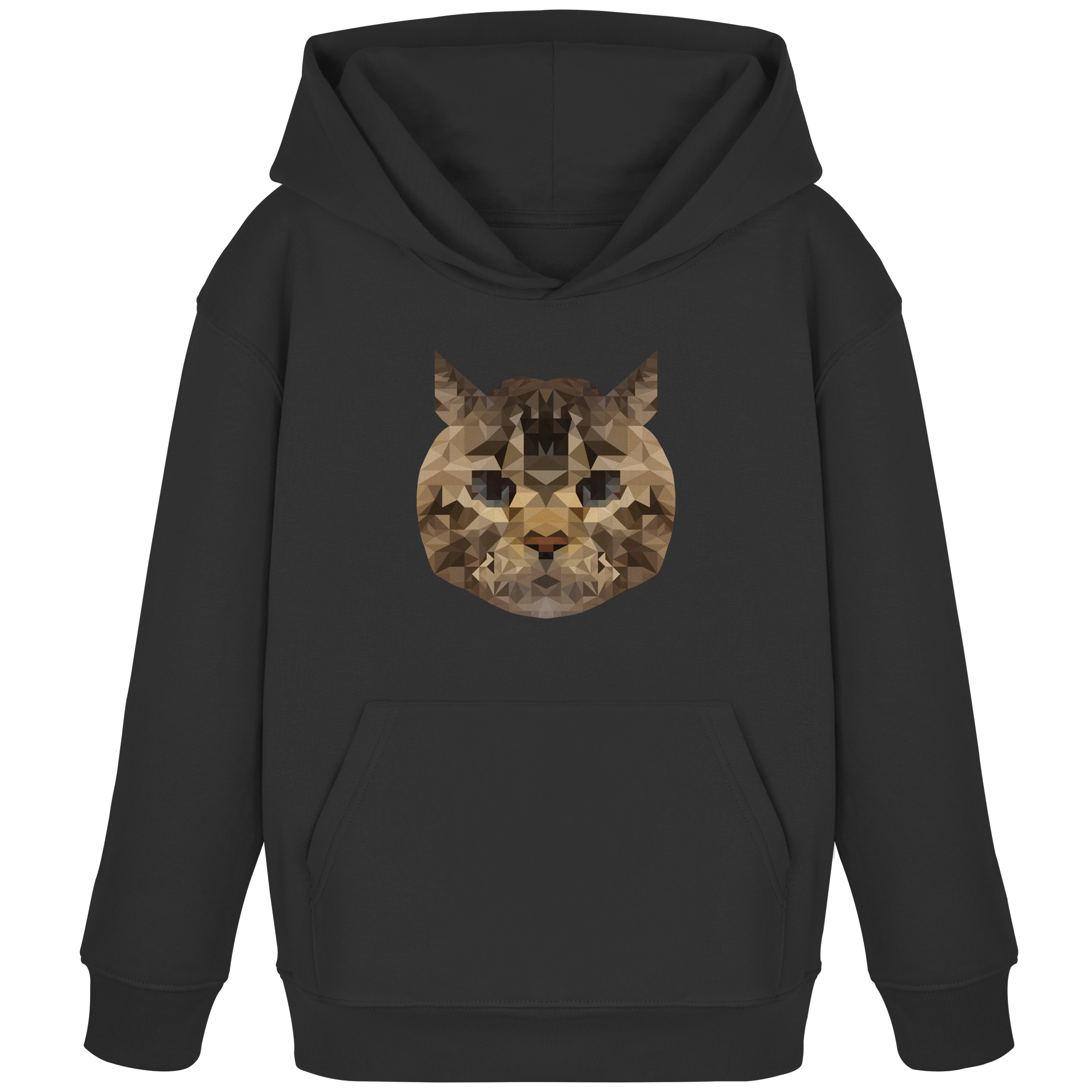 Katze im Polygon-Stil - Kids Organic Hoodie