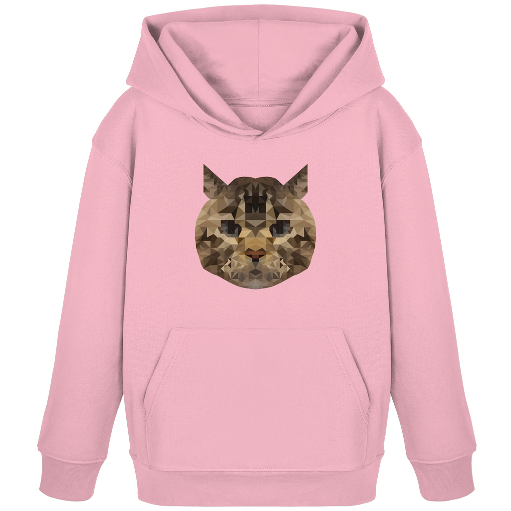 Katze im Polygon-Stil - Kids Organic Hoodie