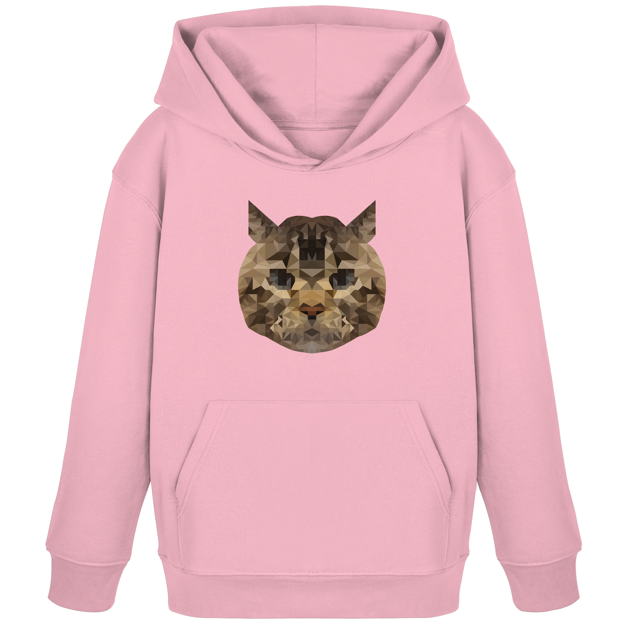 Katze im Polygon-Stil - Kids Organic Hoodie