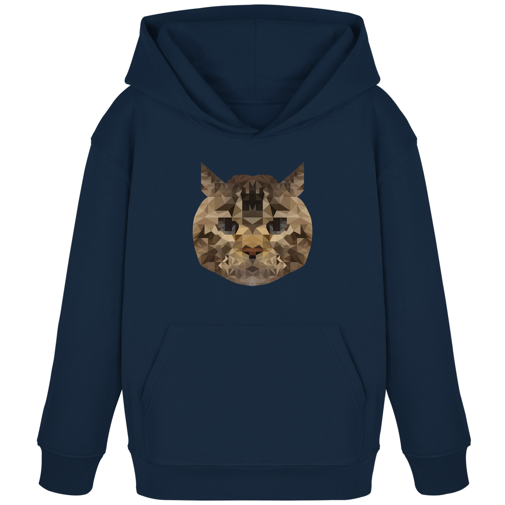Katze im Polygon-Stil - Kids Organic Hoodie