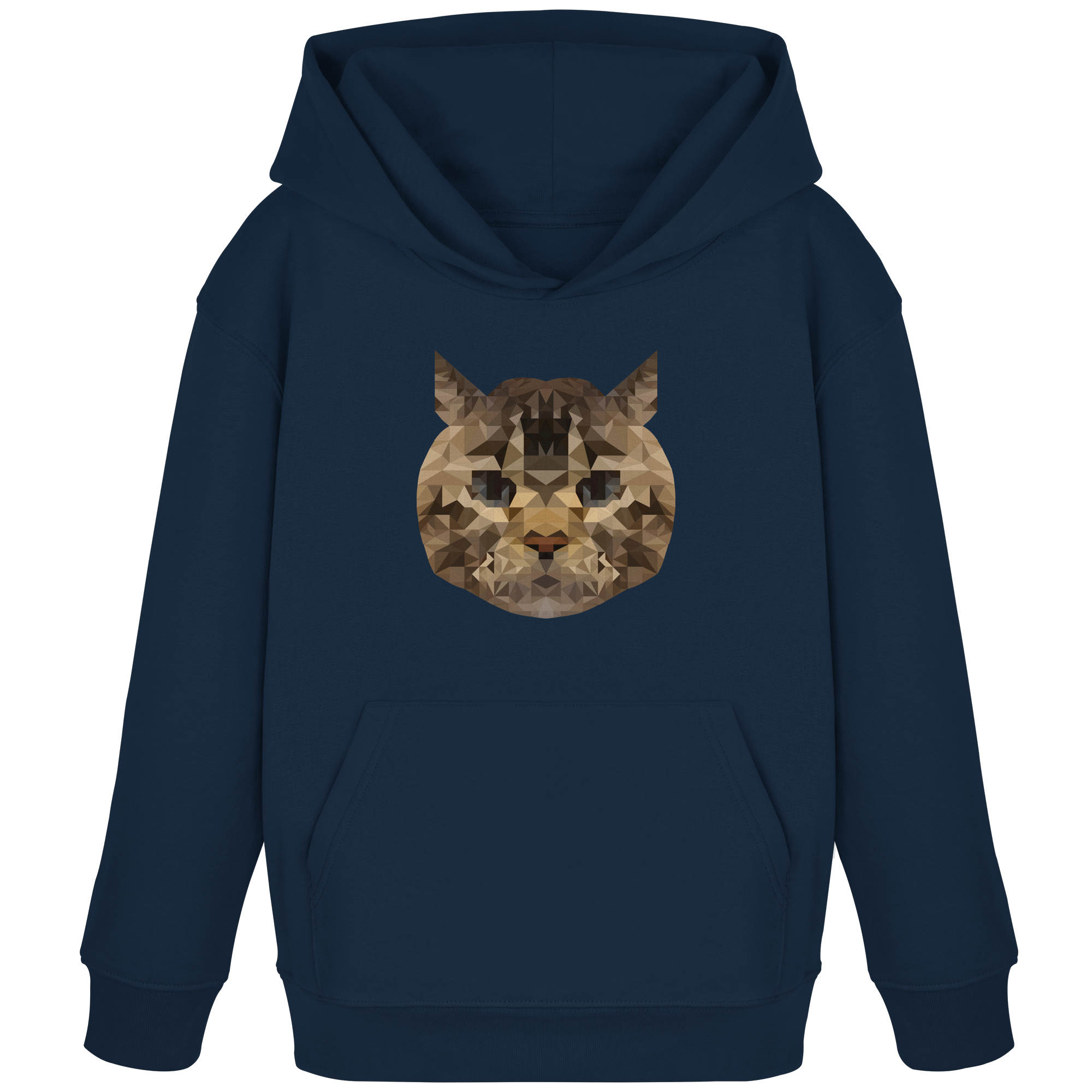 Katze im Polygon-Stil - Kids Organic Hoodie