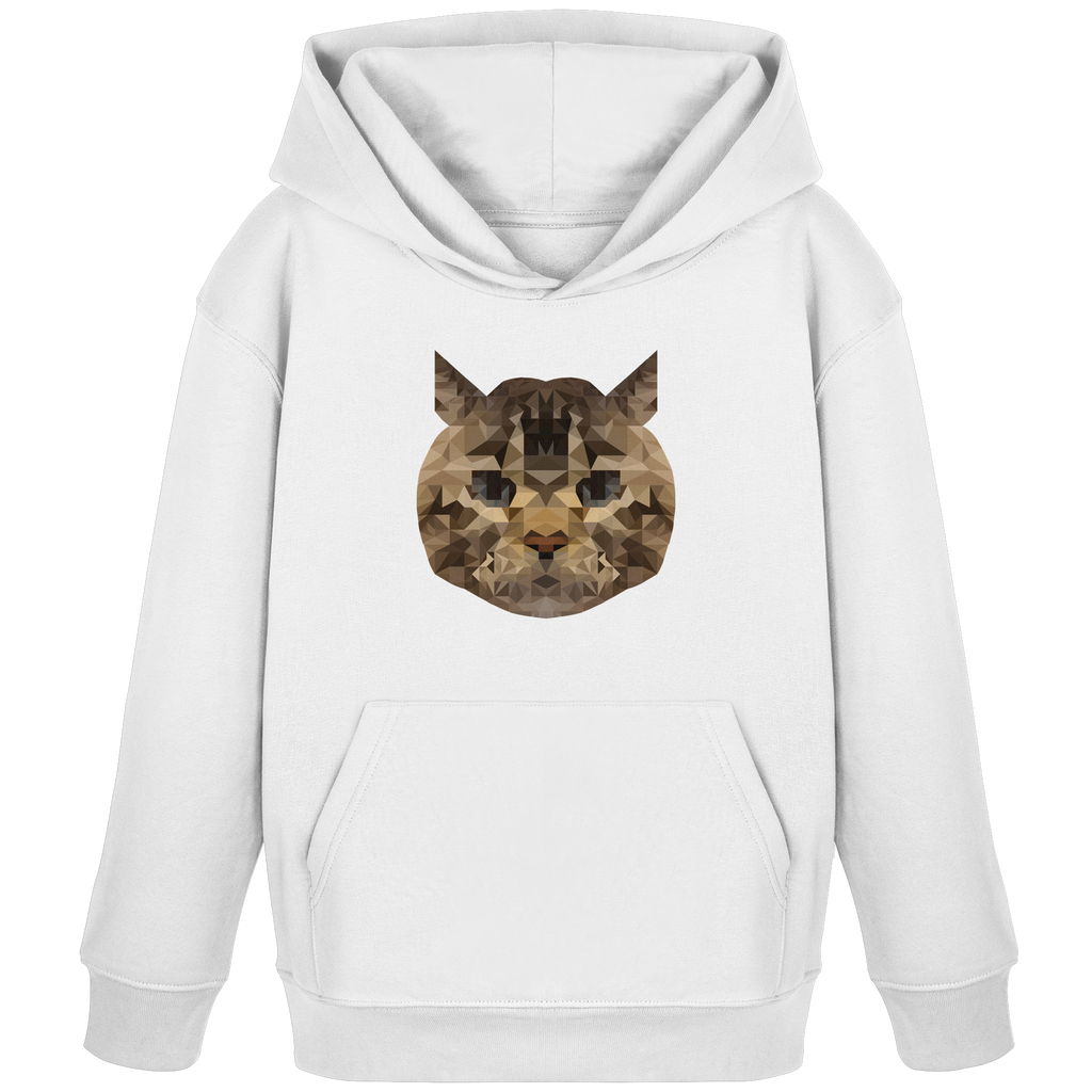 Katze im Polygon-Stil - Kids Organic Hoodie