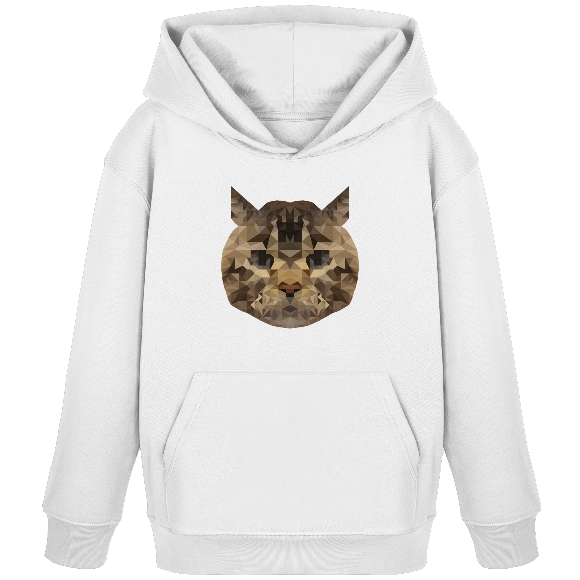 Katze im Polygon-Stil - Kids Organic Hoodie
