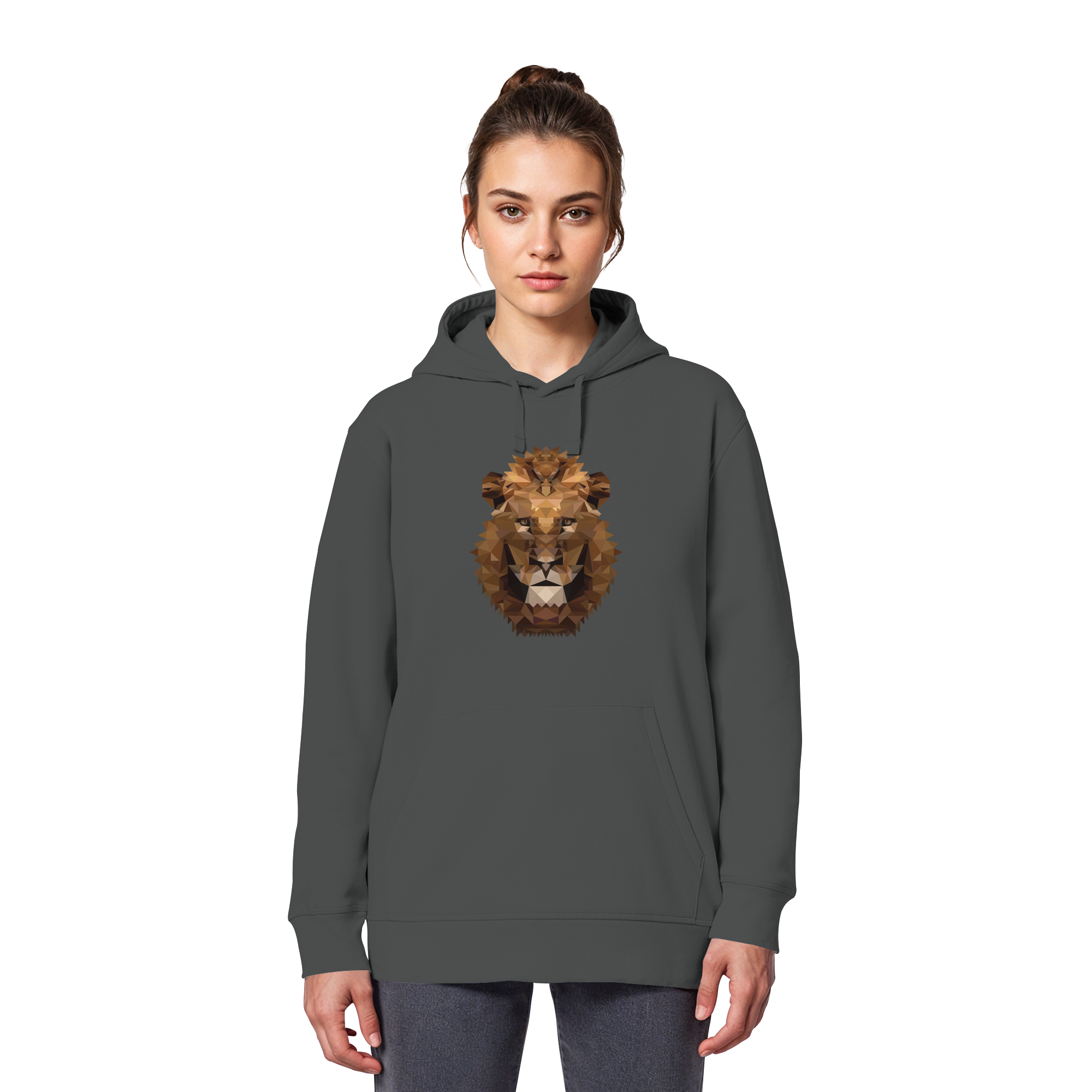 Majestätischer Löwe im Polygon Stil - Organic Basic Hoodie