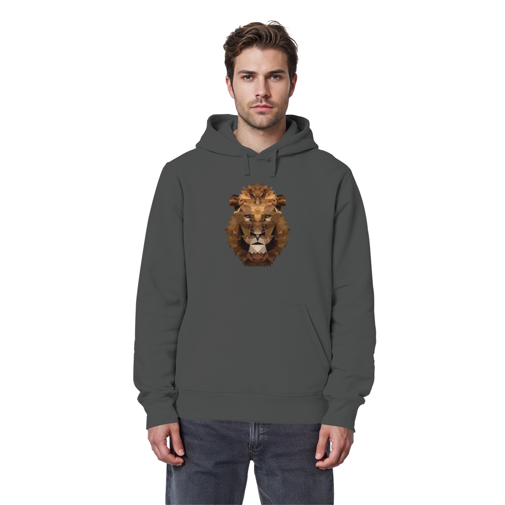 Majestätischer Löwe im Polygon Stil - Organic Basic Hoodie