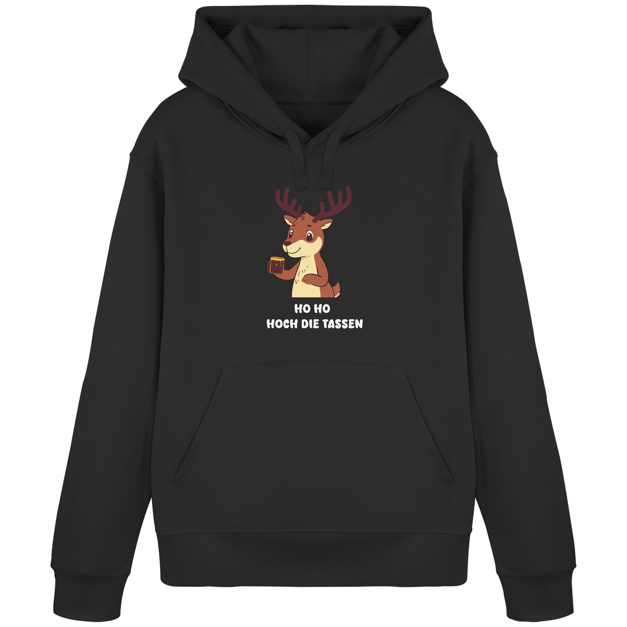 Rentier mit Glühwein - Organic Basic Hoodie