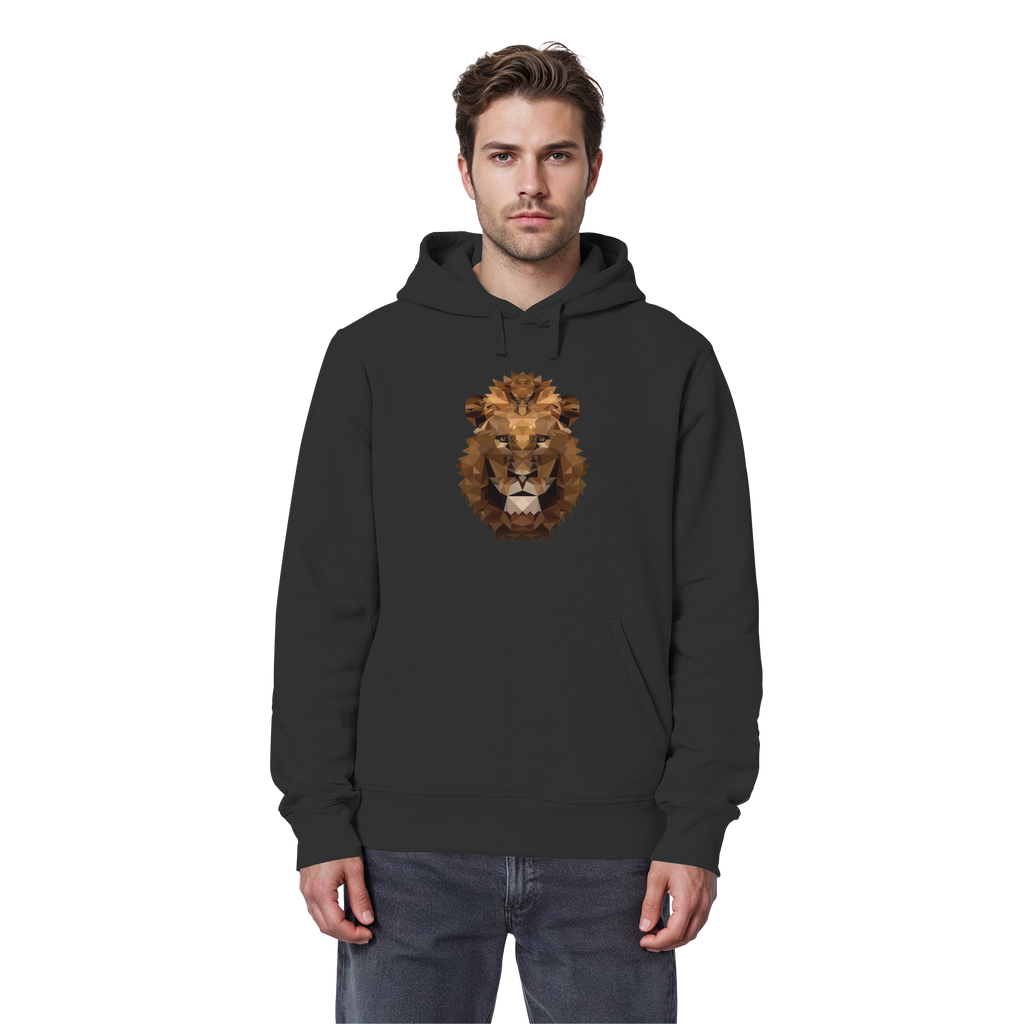 Majestätischer Löwe im Polygon Stil - Organic Basic Hoodie