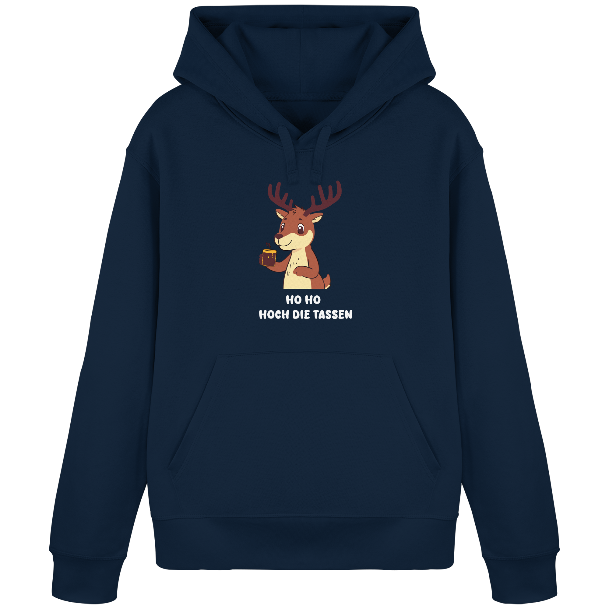 Rentier mit Glühwein - Organic Basic Hoodie