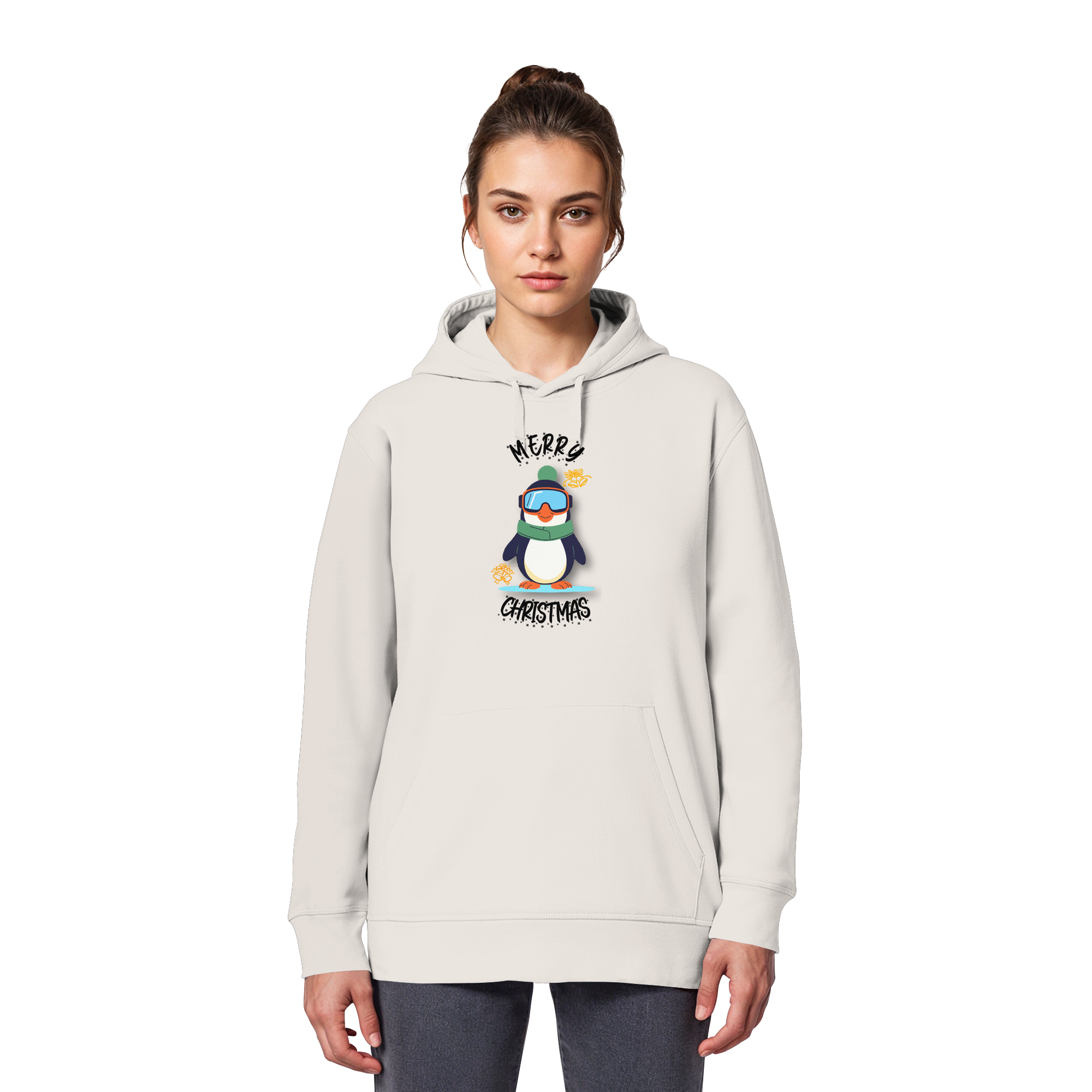 Pinguin mit Skibrille - Organic Basic Hoodie