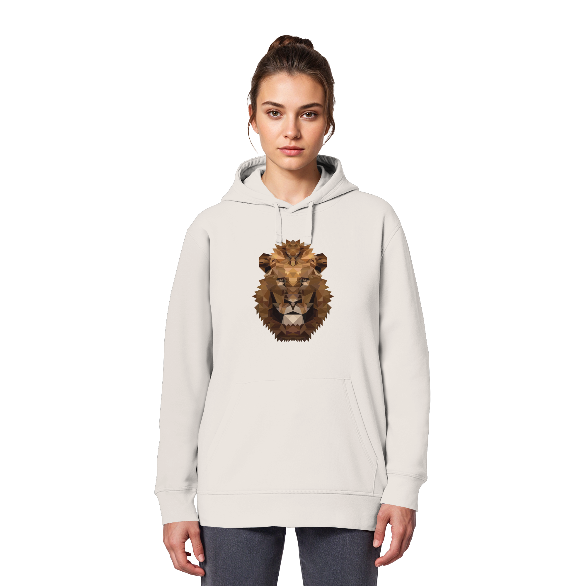 Majestätischer Löwe im Polygon Stil - Organic Basic Hoodie