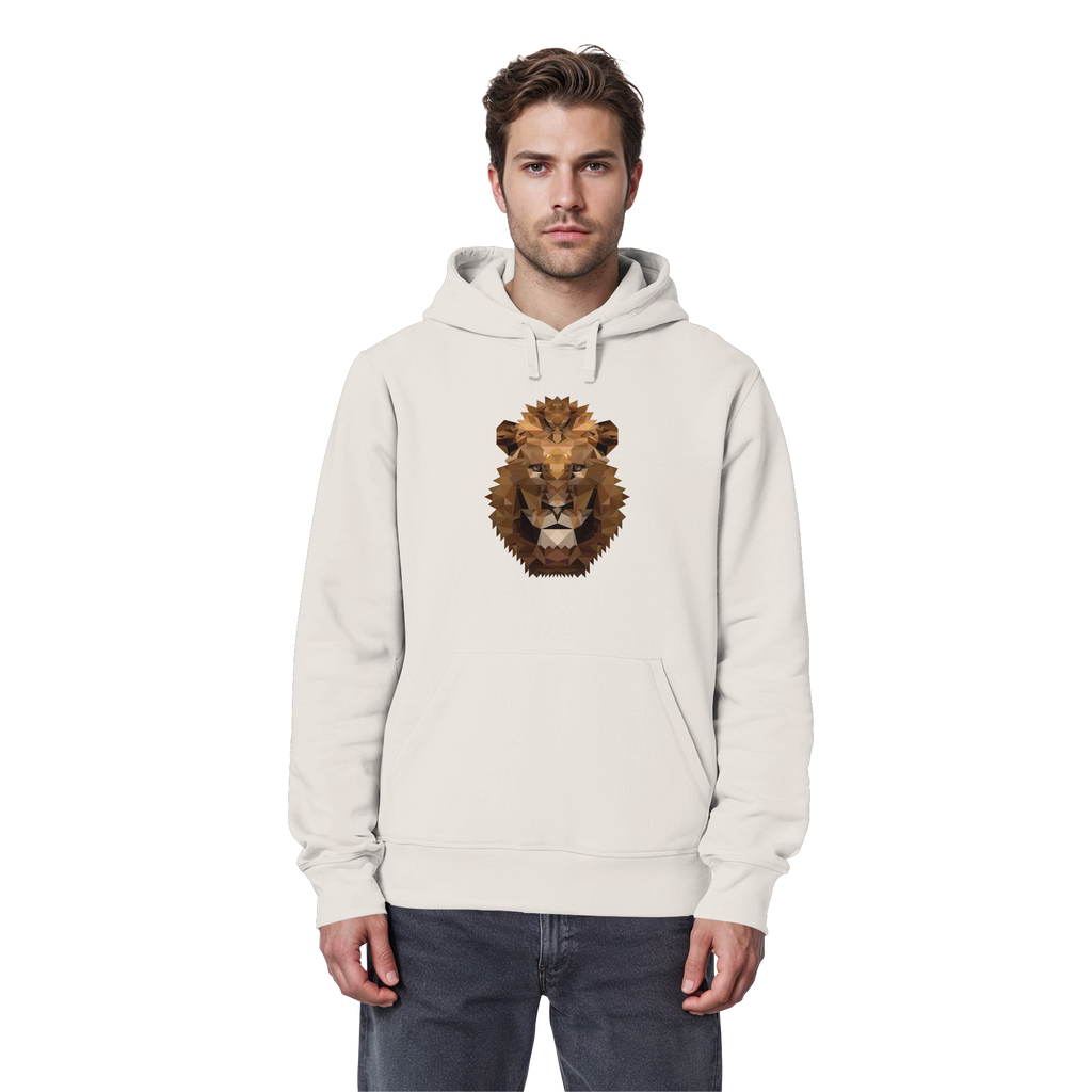 Majestätischer Löwe im Polygon Stil - Organic Basic Hoodie