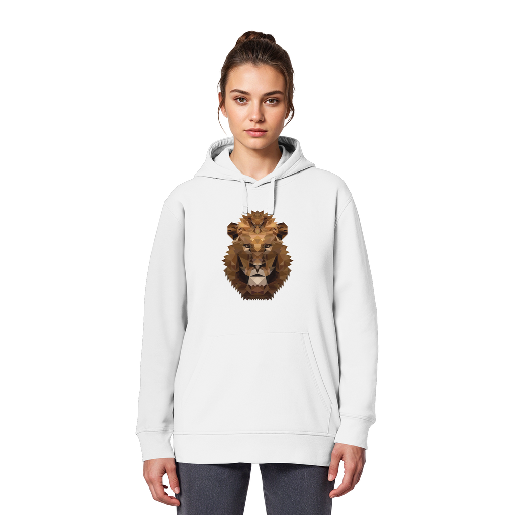 Majestätischer Löwe im Polygon Stil - Organic Basic Hoodie