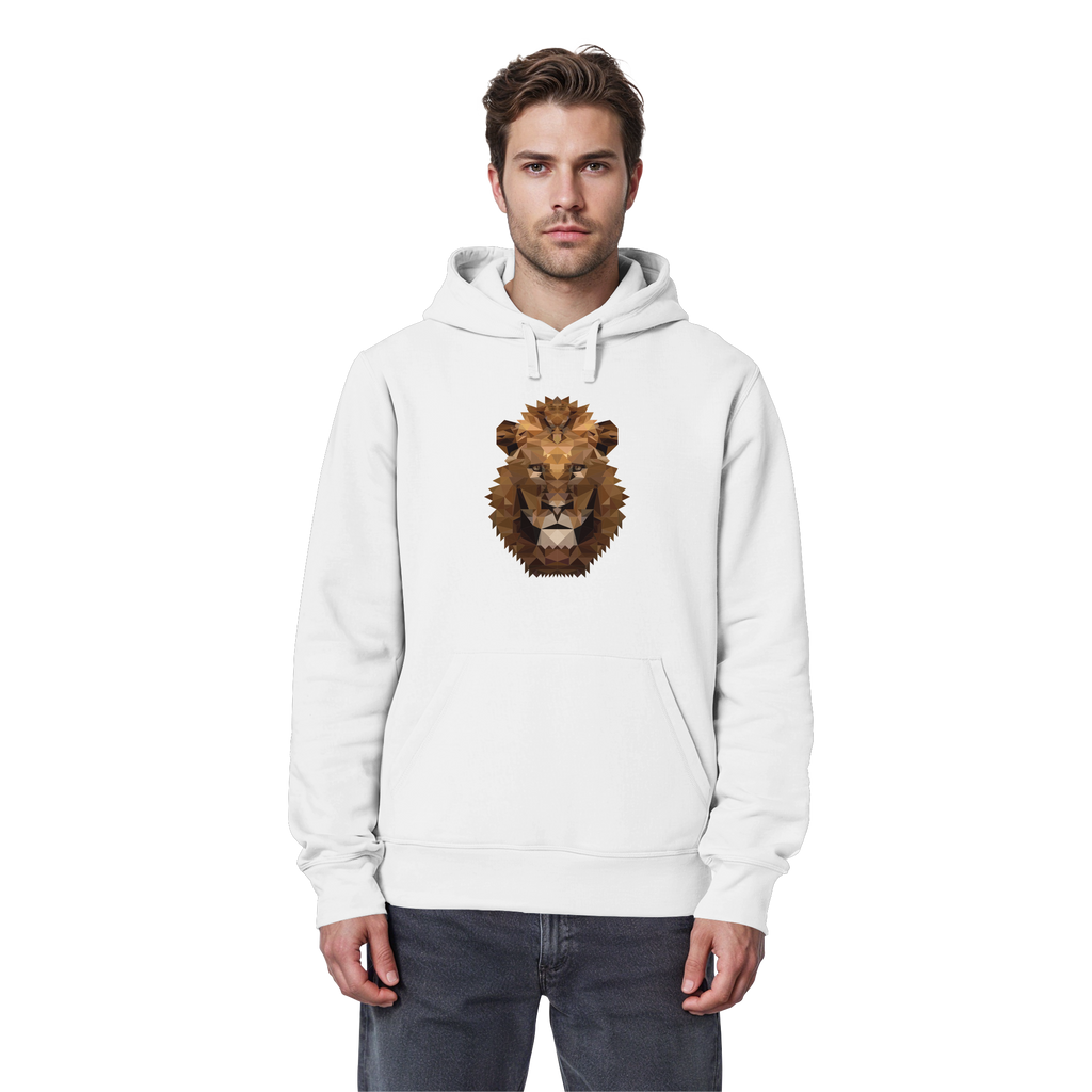 Majestätischer Löwe im Polygon Stil - Organic Basic Hoodie