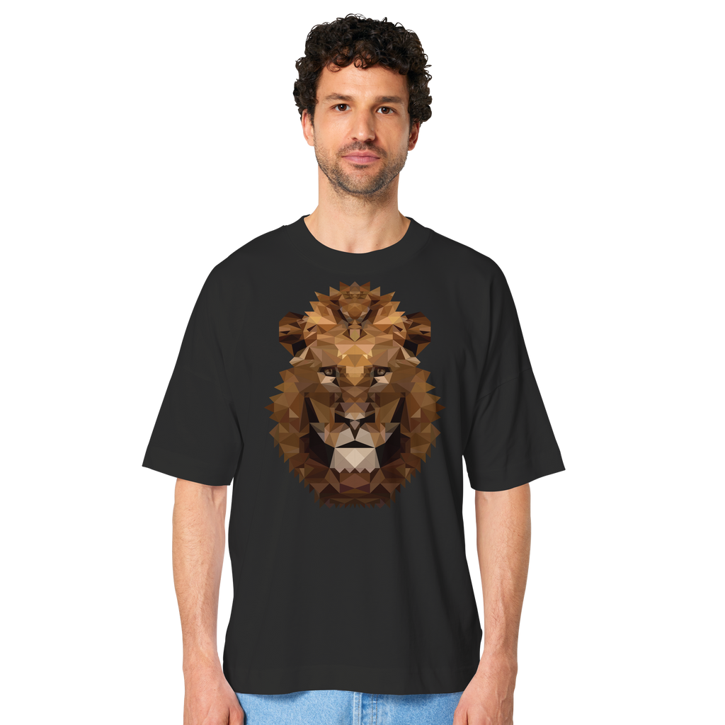 Majestätischer Löwe im Polygon Stil - Organic Oversize Shirt