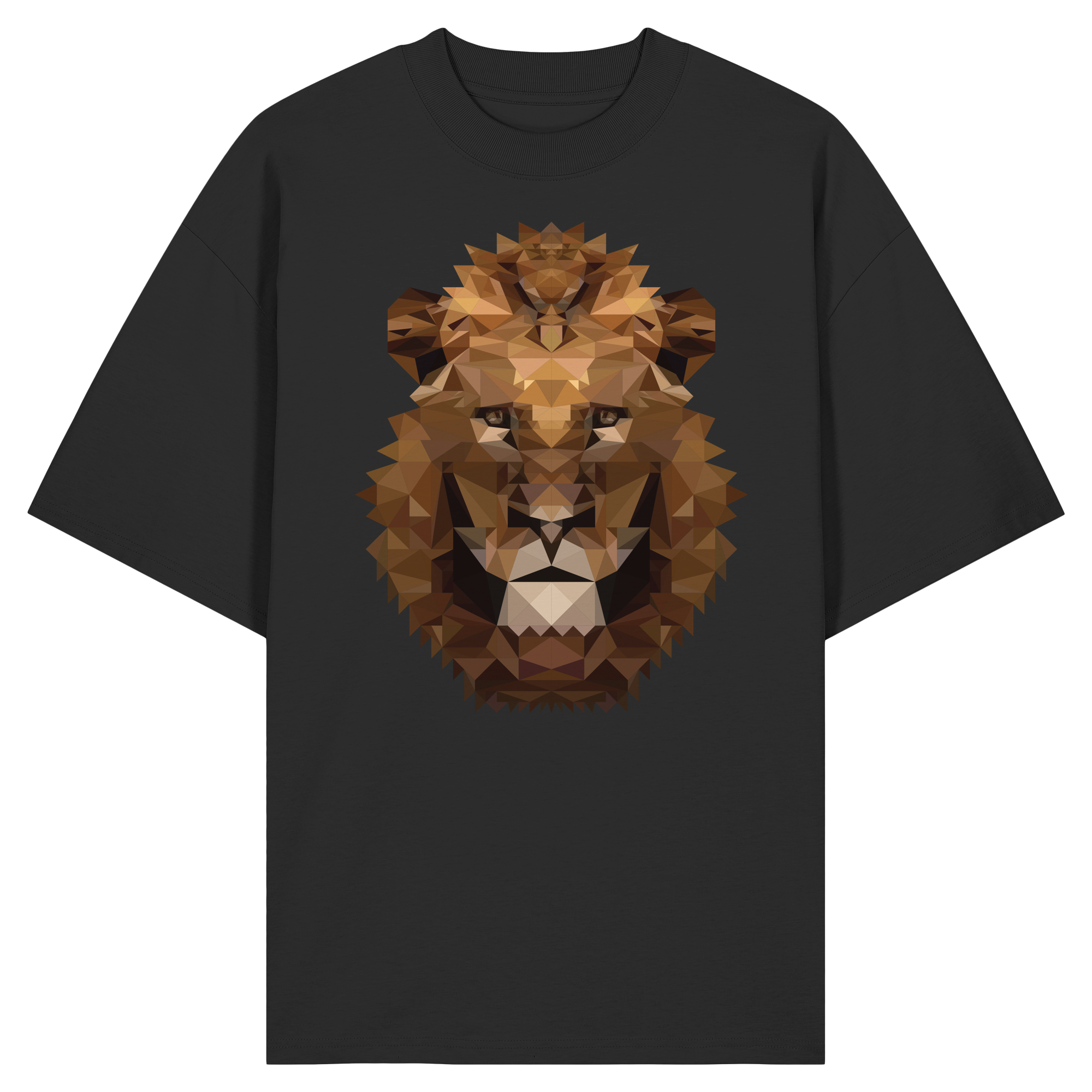 Majestätischer Löwe im Polygon Stil - Organic Oversize Shirt
