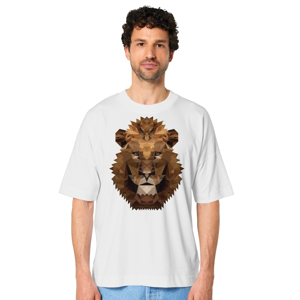 Majestätischer Löwe im Polygon Stil - Organic Oversize Shirt