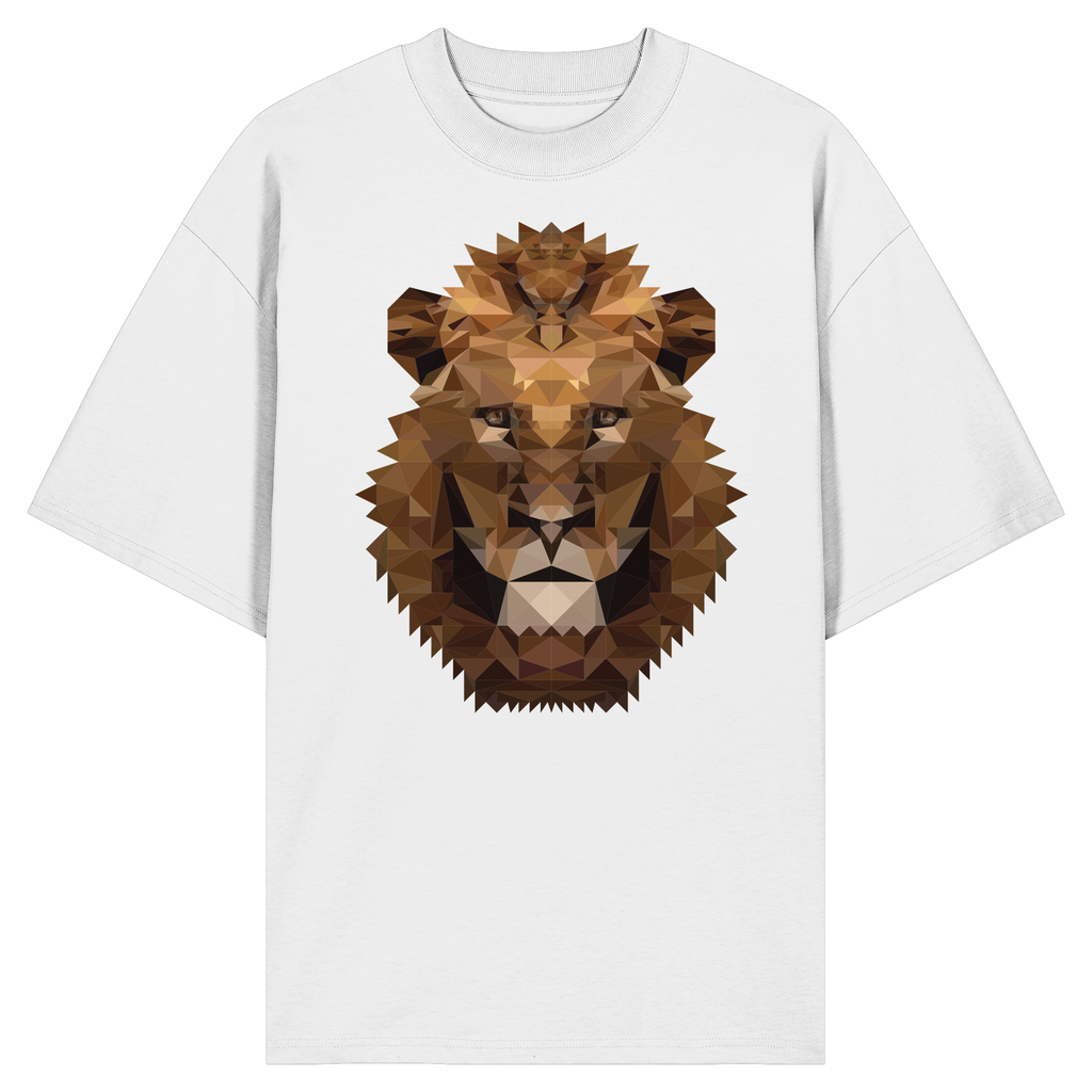 Majestätischer Löwe im Polygon Stil - Organic Oversize Shirt