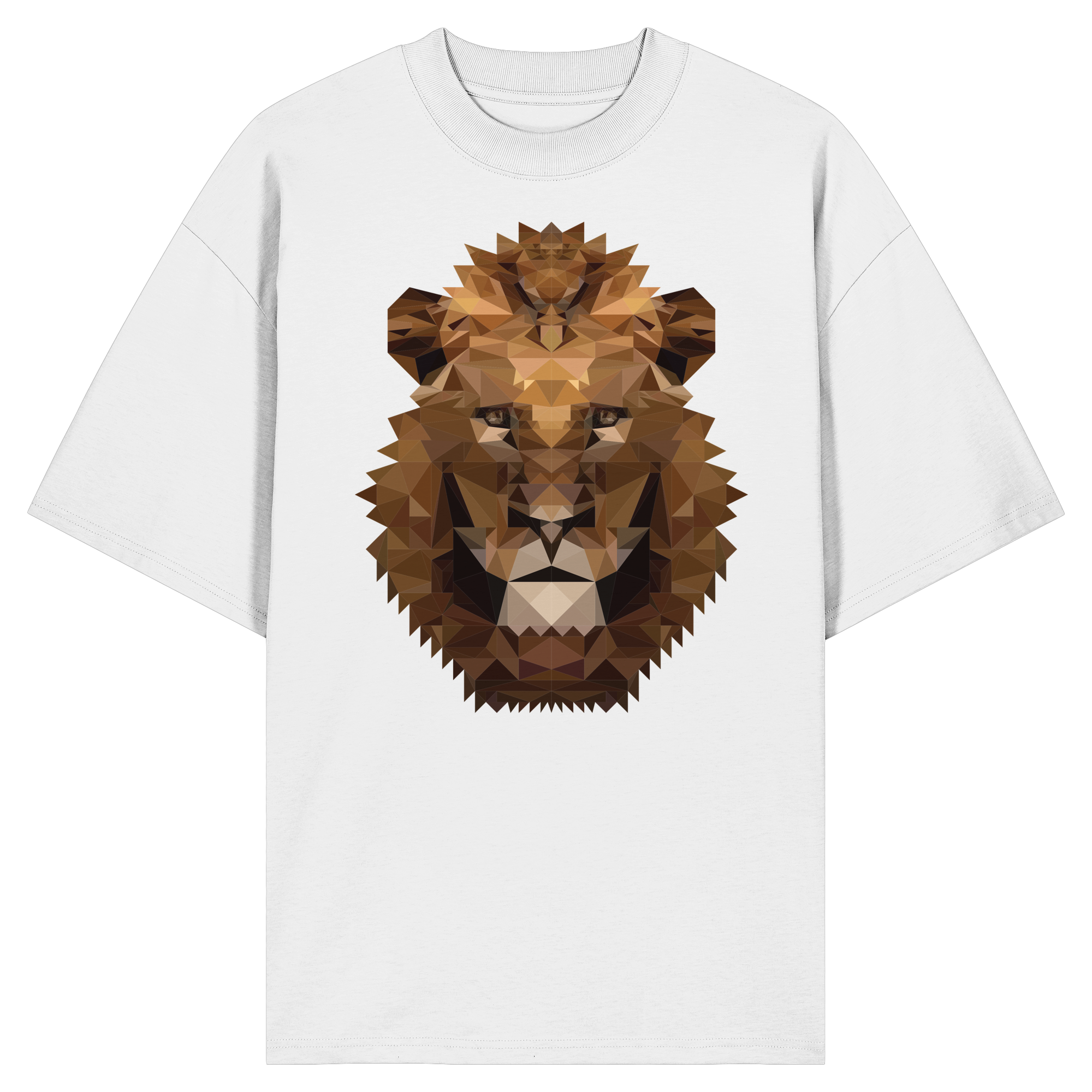Majestätischer Löwe im Polygon Stil - Organic Oversize Shirt