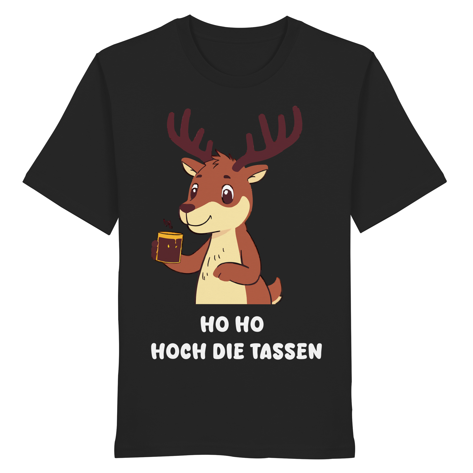 Rentier mit Glühwein - Organic Shirt