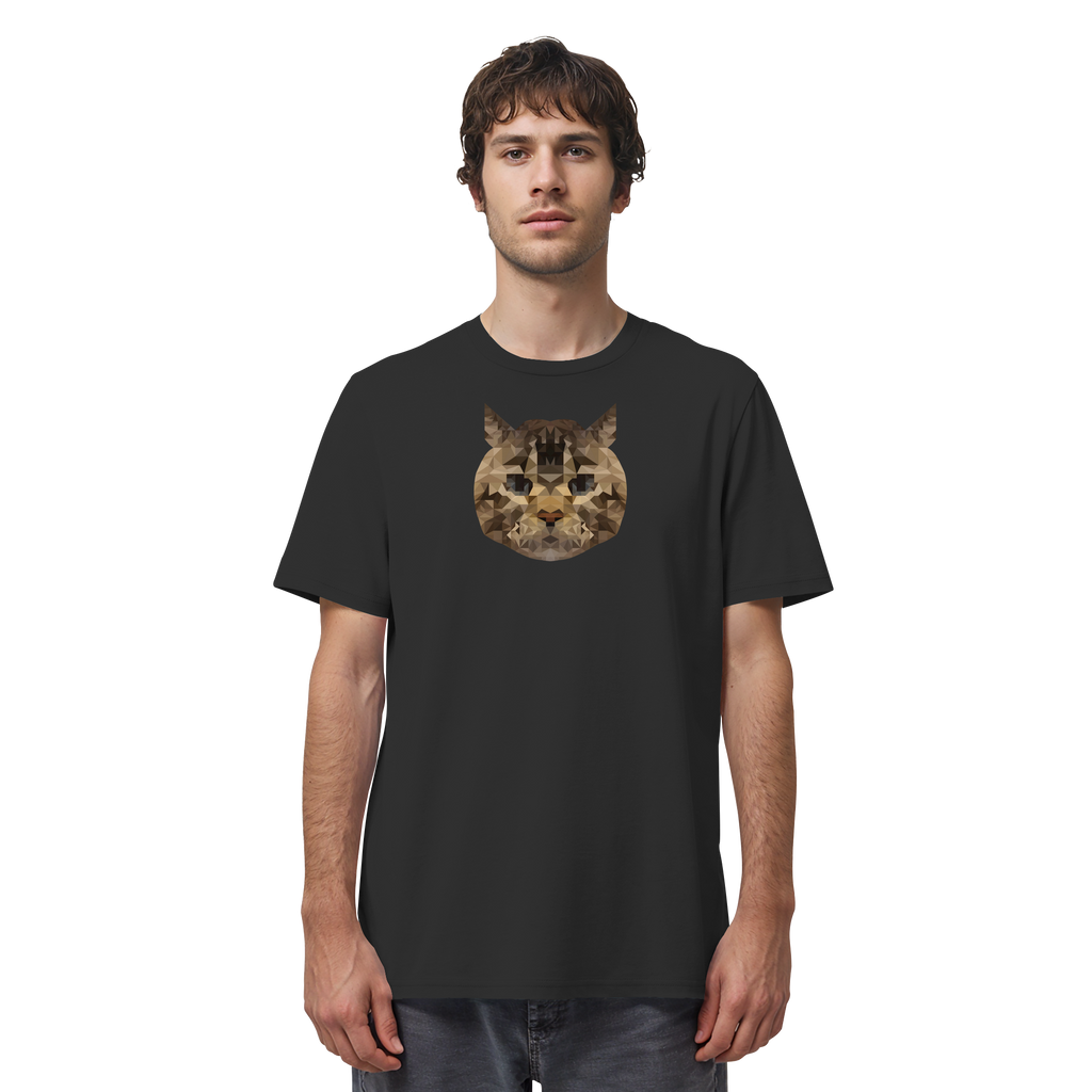 Katze im Polygon-Stil - Organic Shirt