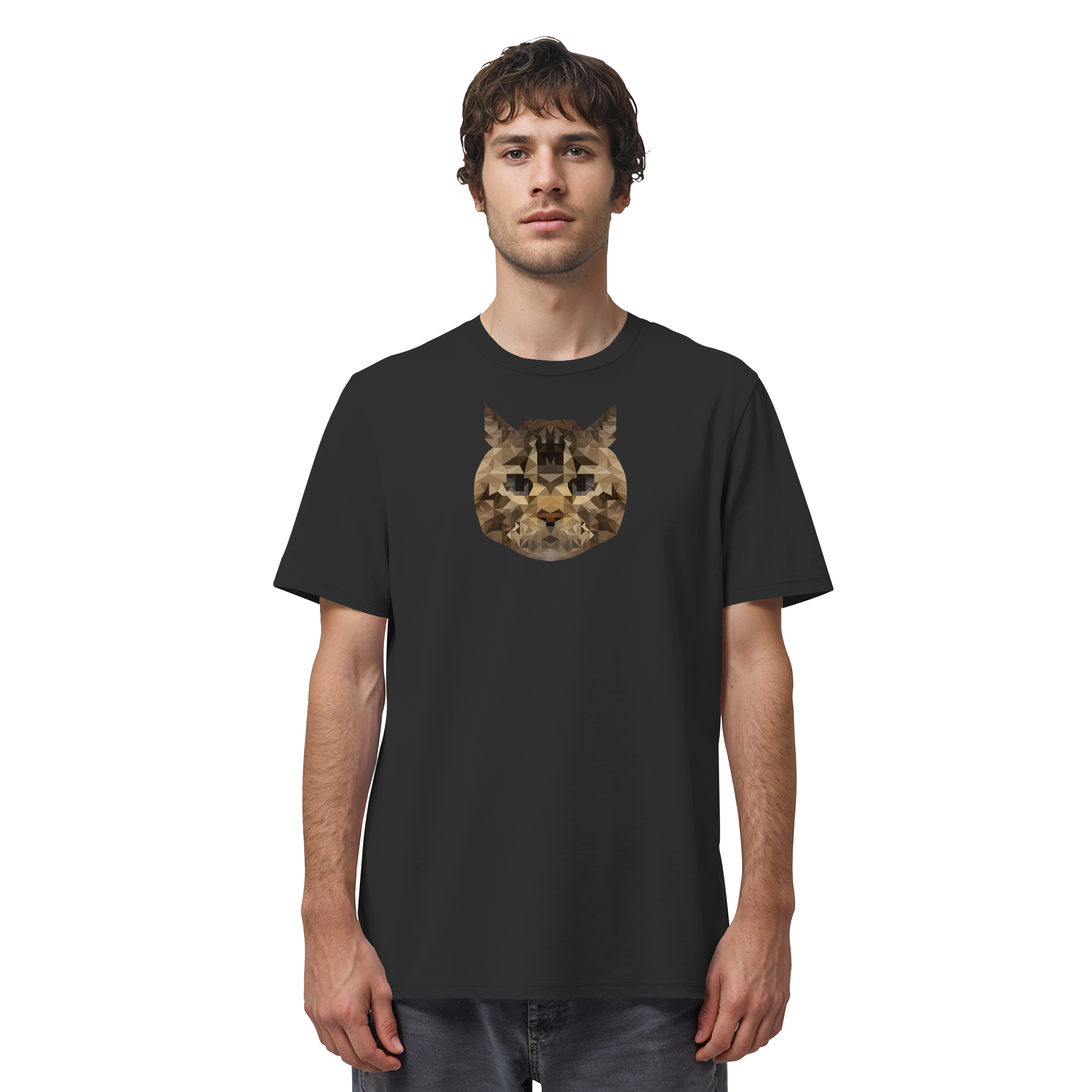 Katze im Polygon-Stil - Organic Shirt