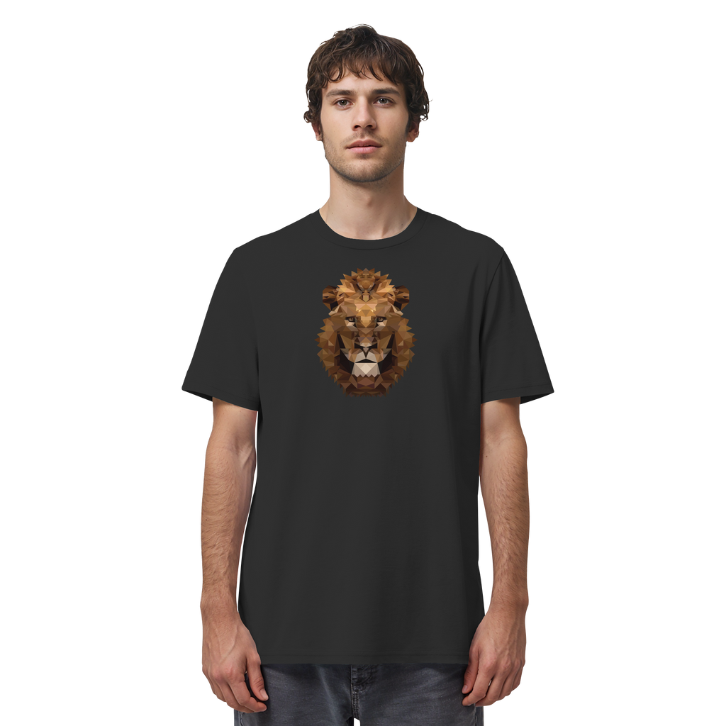 Majestätischer Löwe im Polygon Stil - Organic Shirt