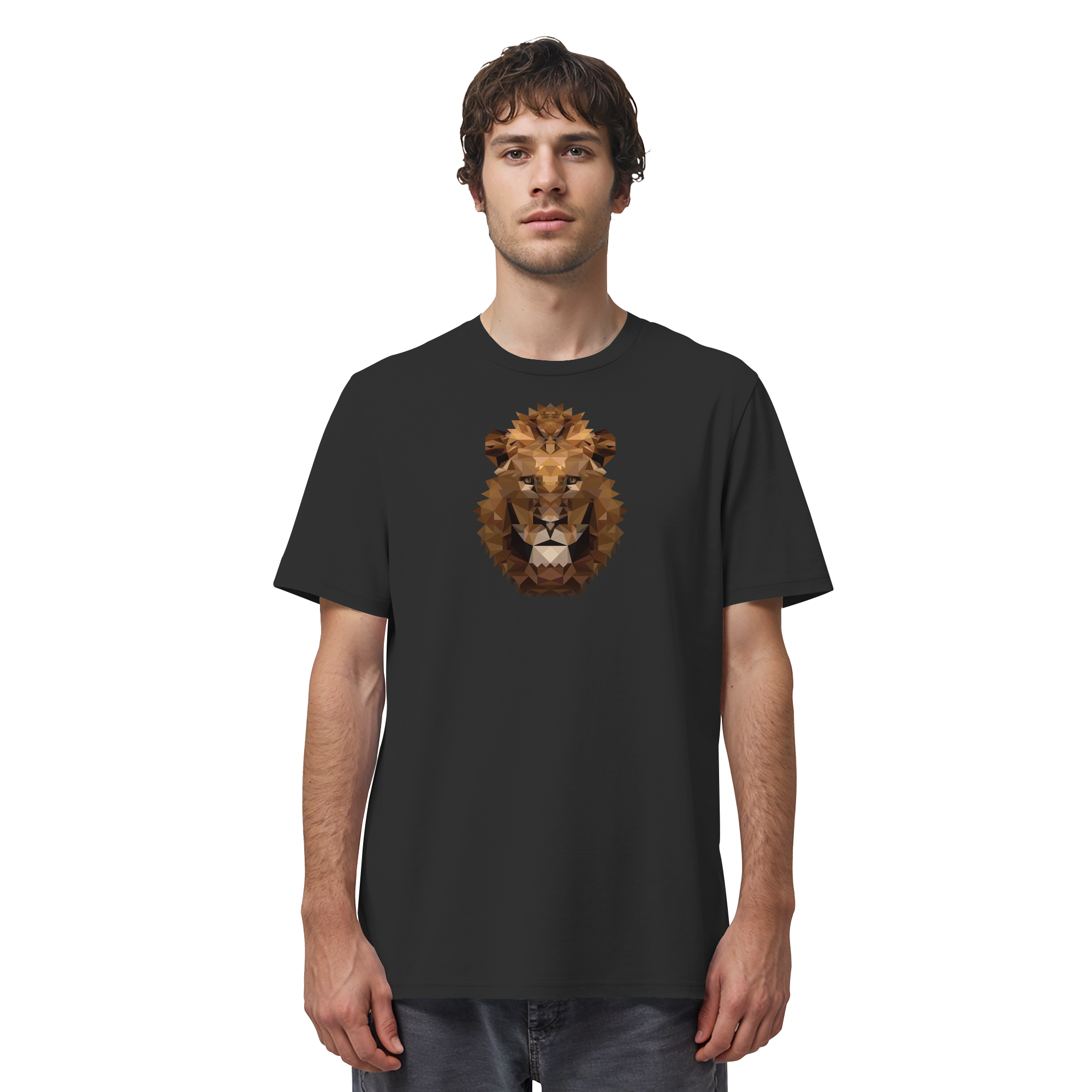 Majestätischer Löwe im Polygon Stil - Organic Shirt