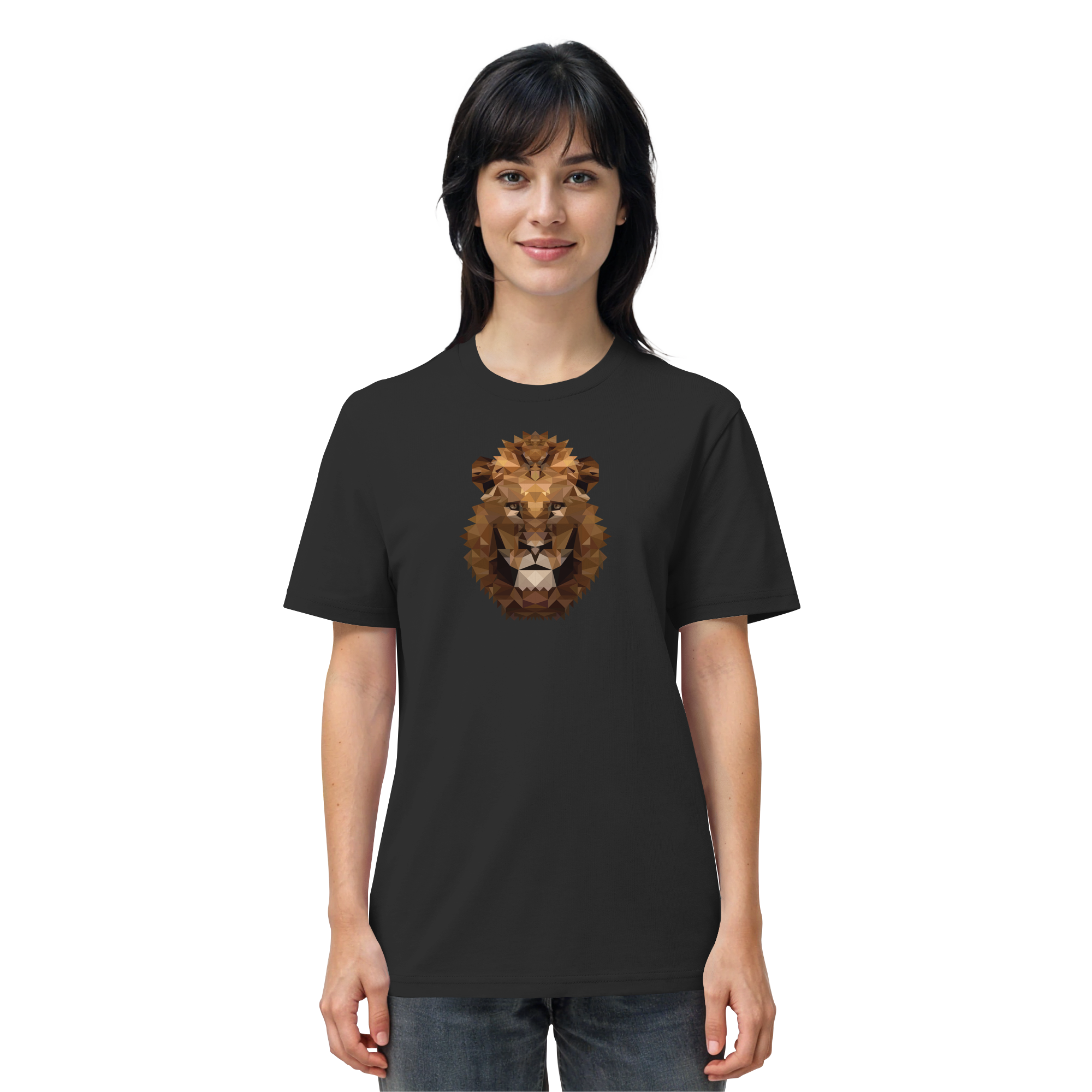 Majestätischer Löwe im Polygon Stil - Organic Shirt