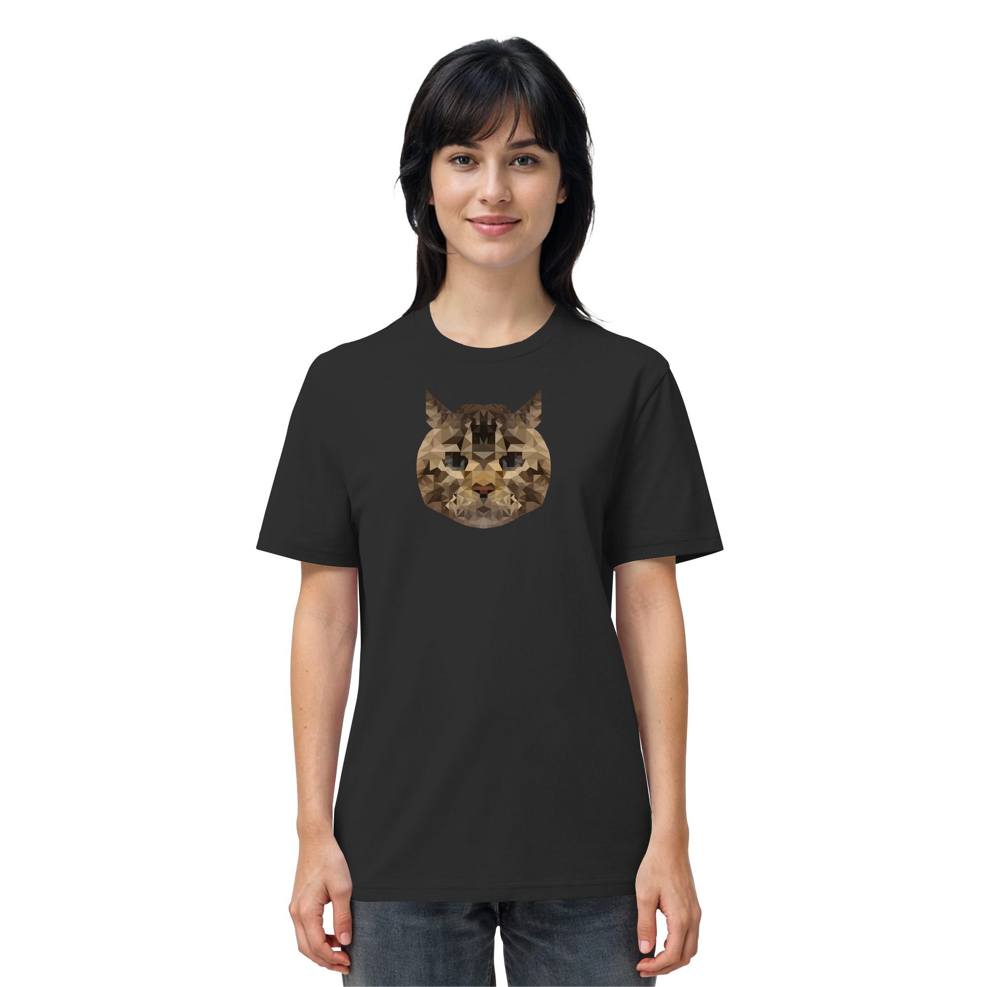 Katze im Polygon-Stil - Organic Shirt