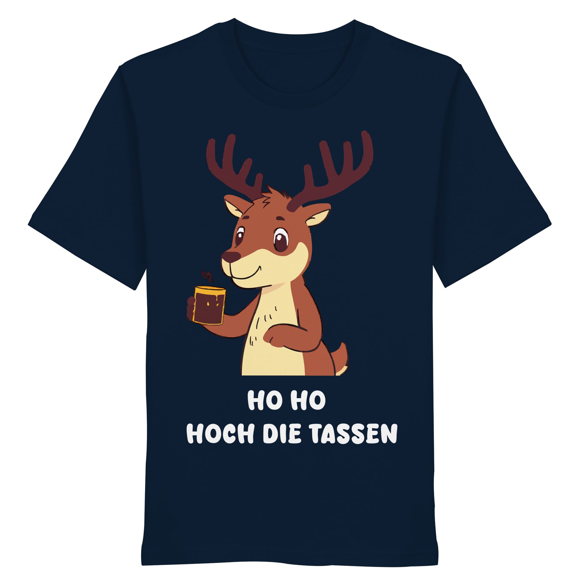 Rentier mit Glühwein - Organic Shirt