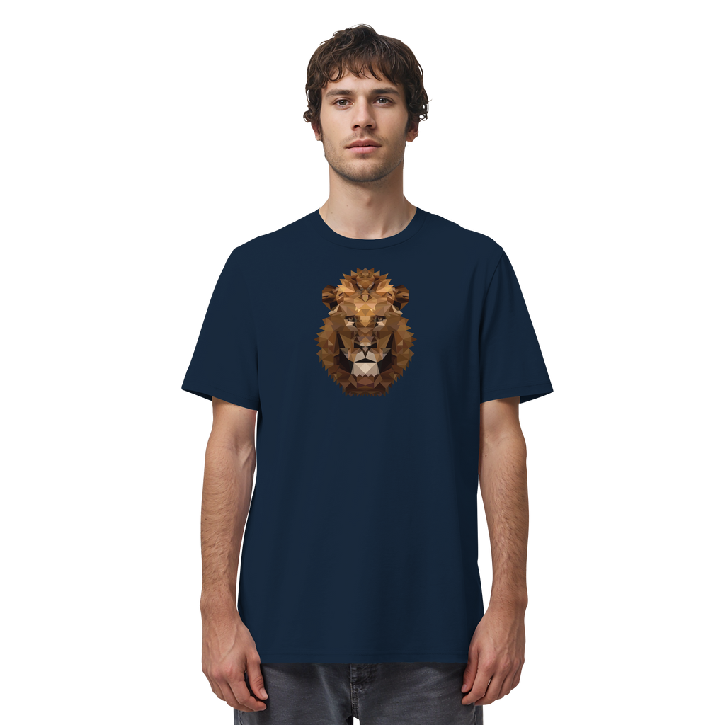 Majestätischer Löwe im Polygon Stil - Organic Shirt