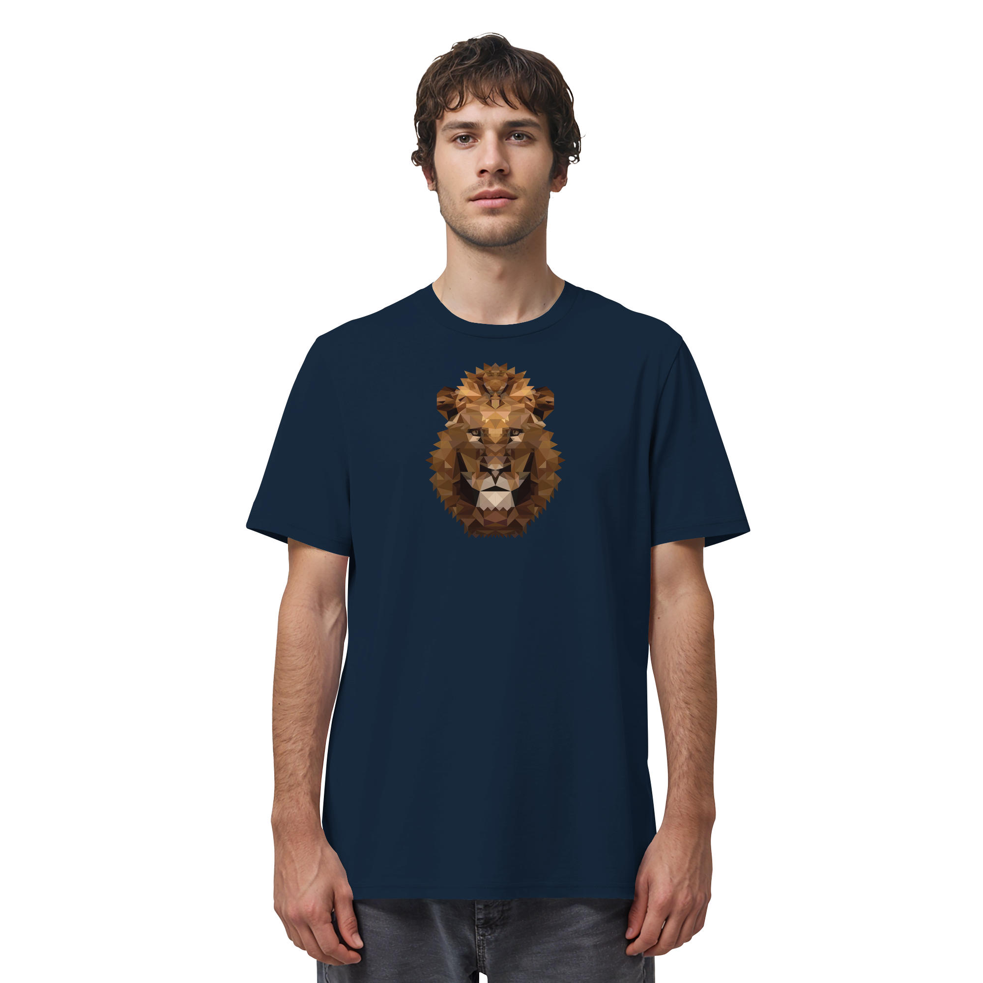 Majestätischer Löwe im Polygon Stil - Organic Shirt