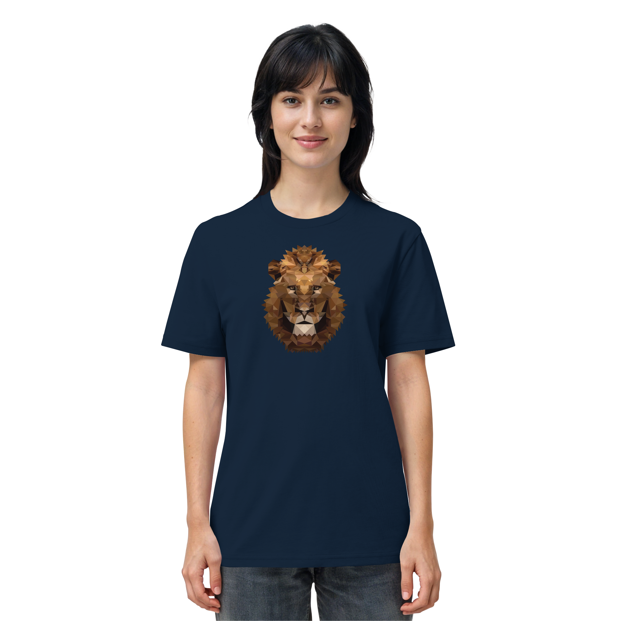 Majestätischer Löwe im Polygon Stil - Organic Shirt