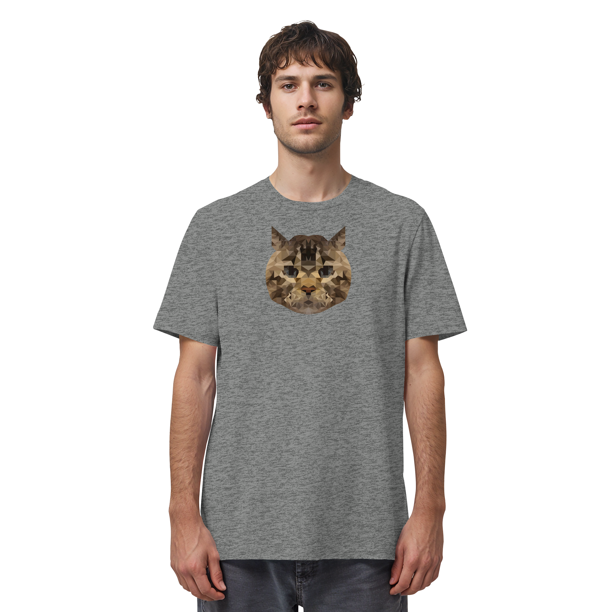 Katze im Polygon-Stil - Organic Shirt