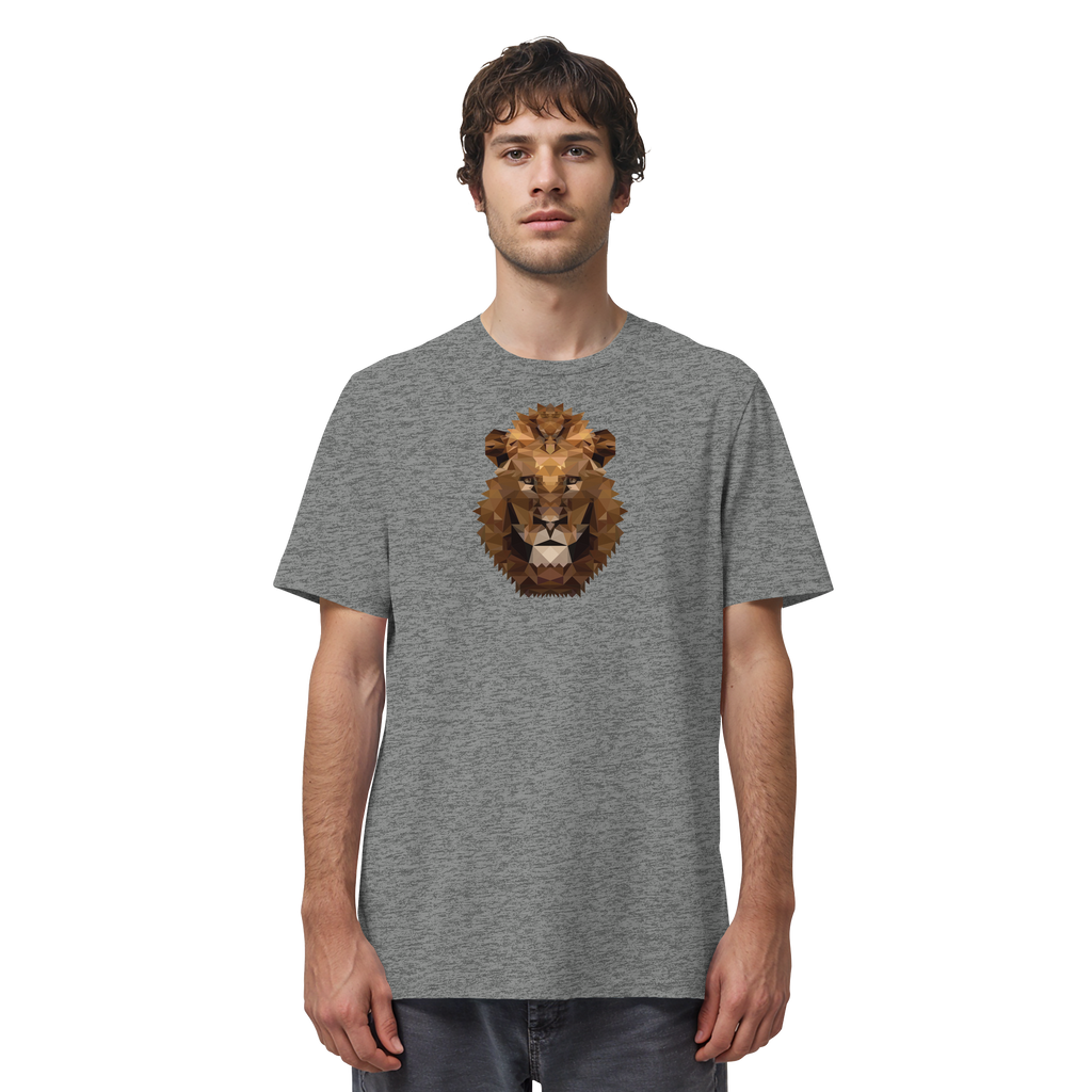 Majestätischer Löwe im Polygon Stil - Organic Shirt