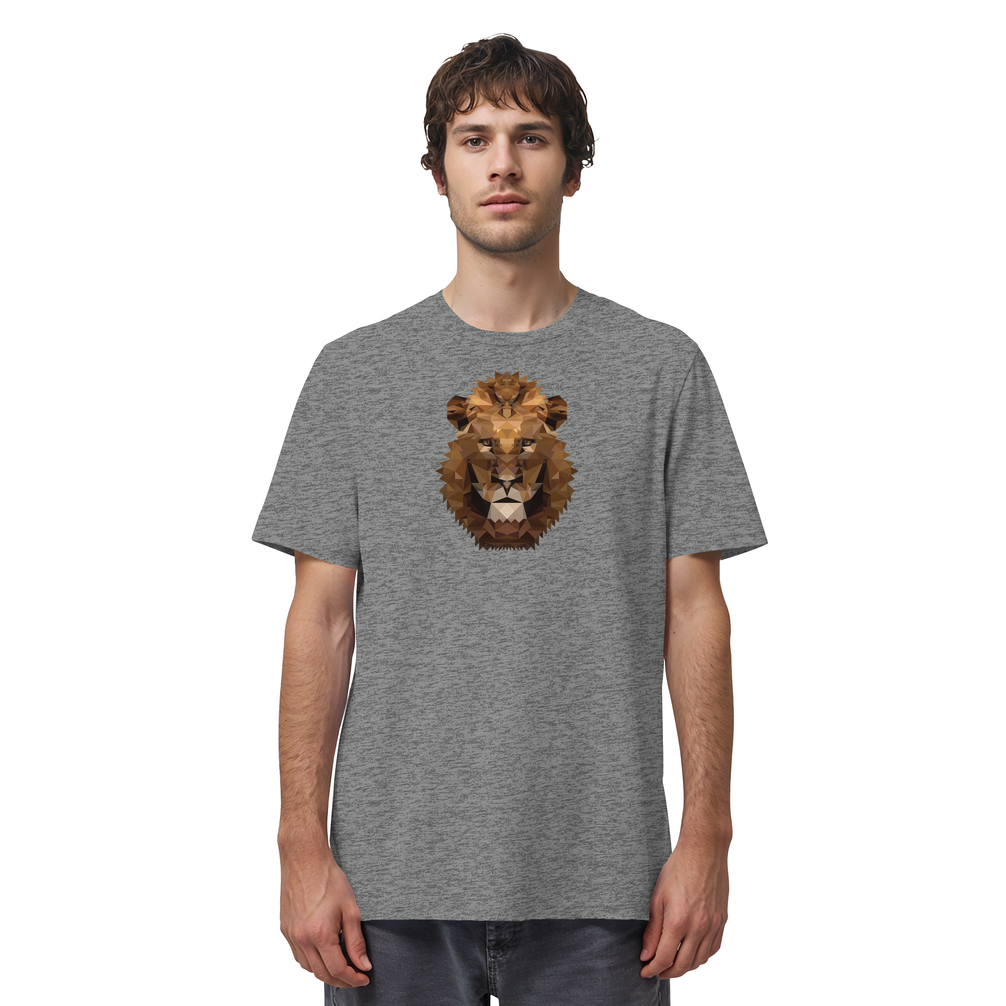 Majestätischer Löwe im Polygon Stil - Organic Shirt