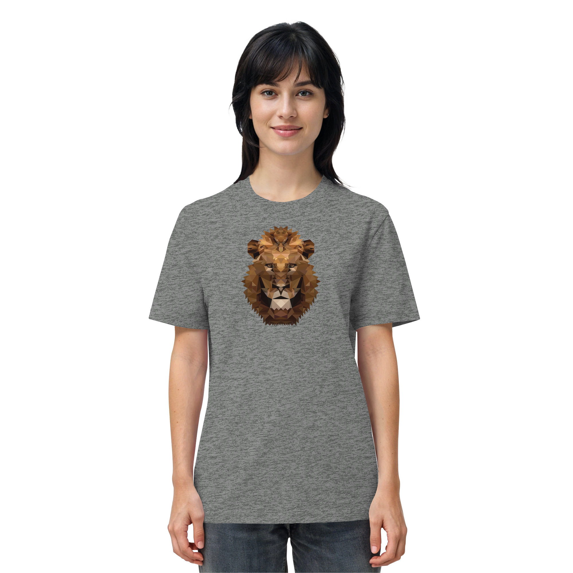 Majestätischer Löwe im Polygon Stil - Organic Shirt