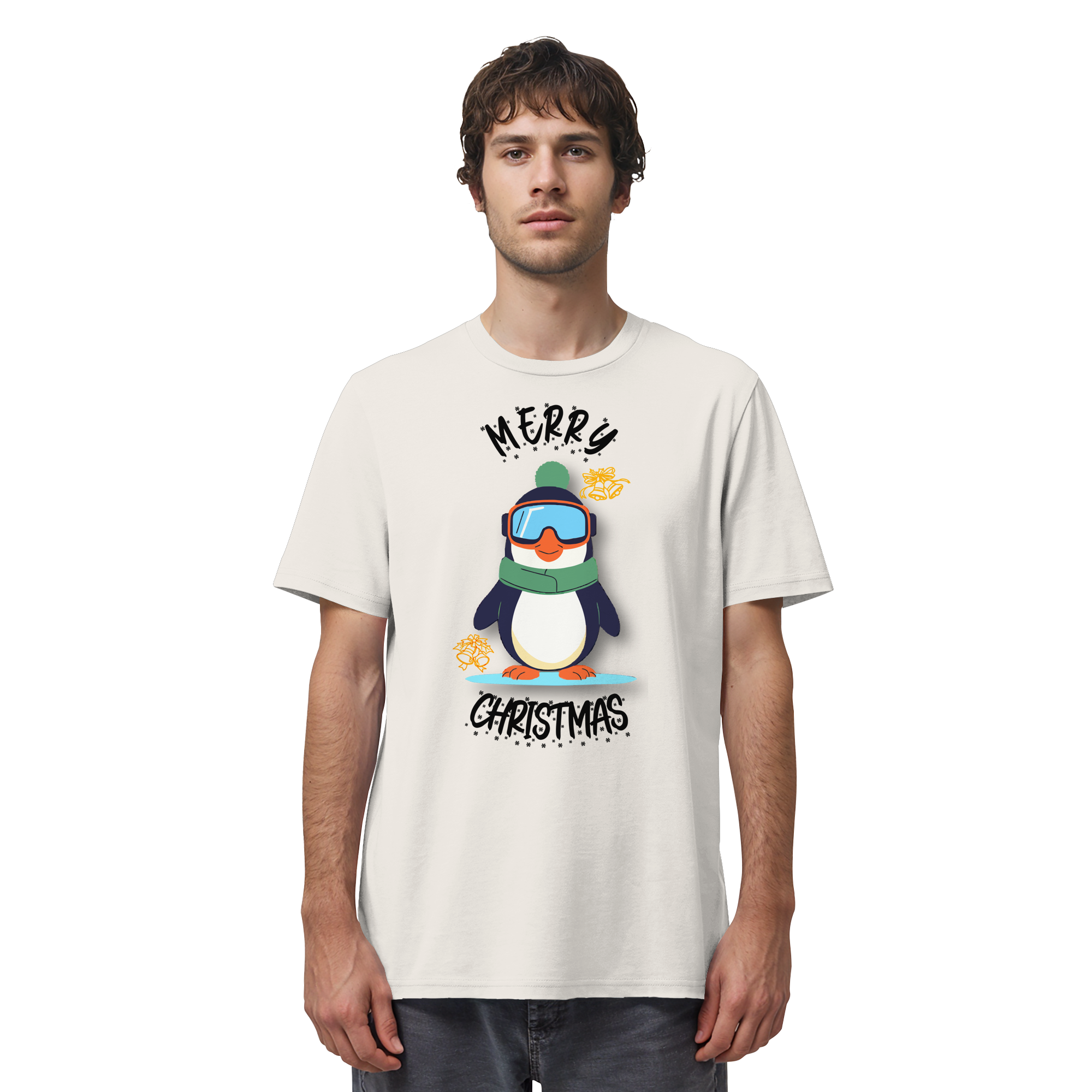 Pinguin mit Skibrille - Organic Shirt