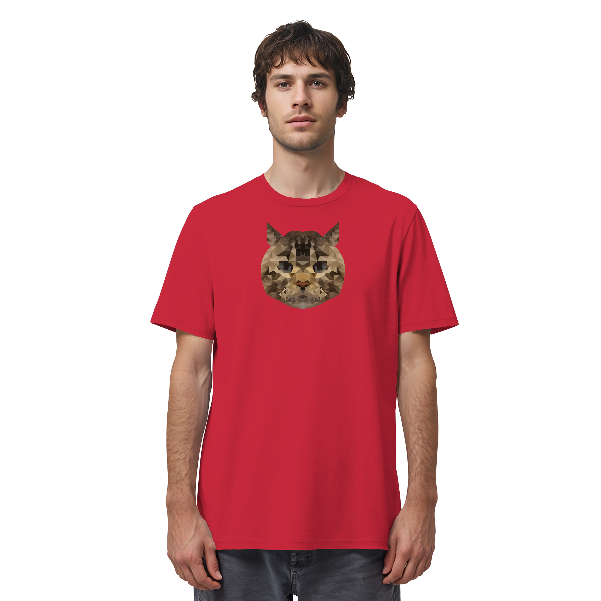 Katze im Polygon-Stil - Organic Shirt