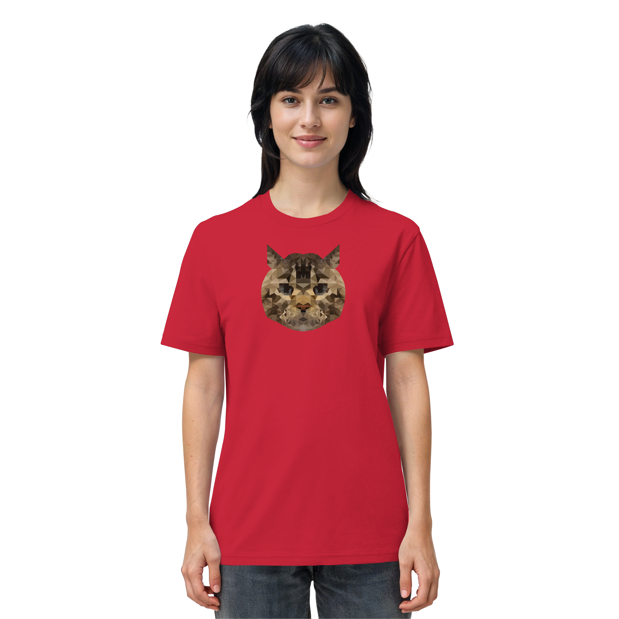 Katze im Polygon-Stil - Organic Shirt
