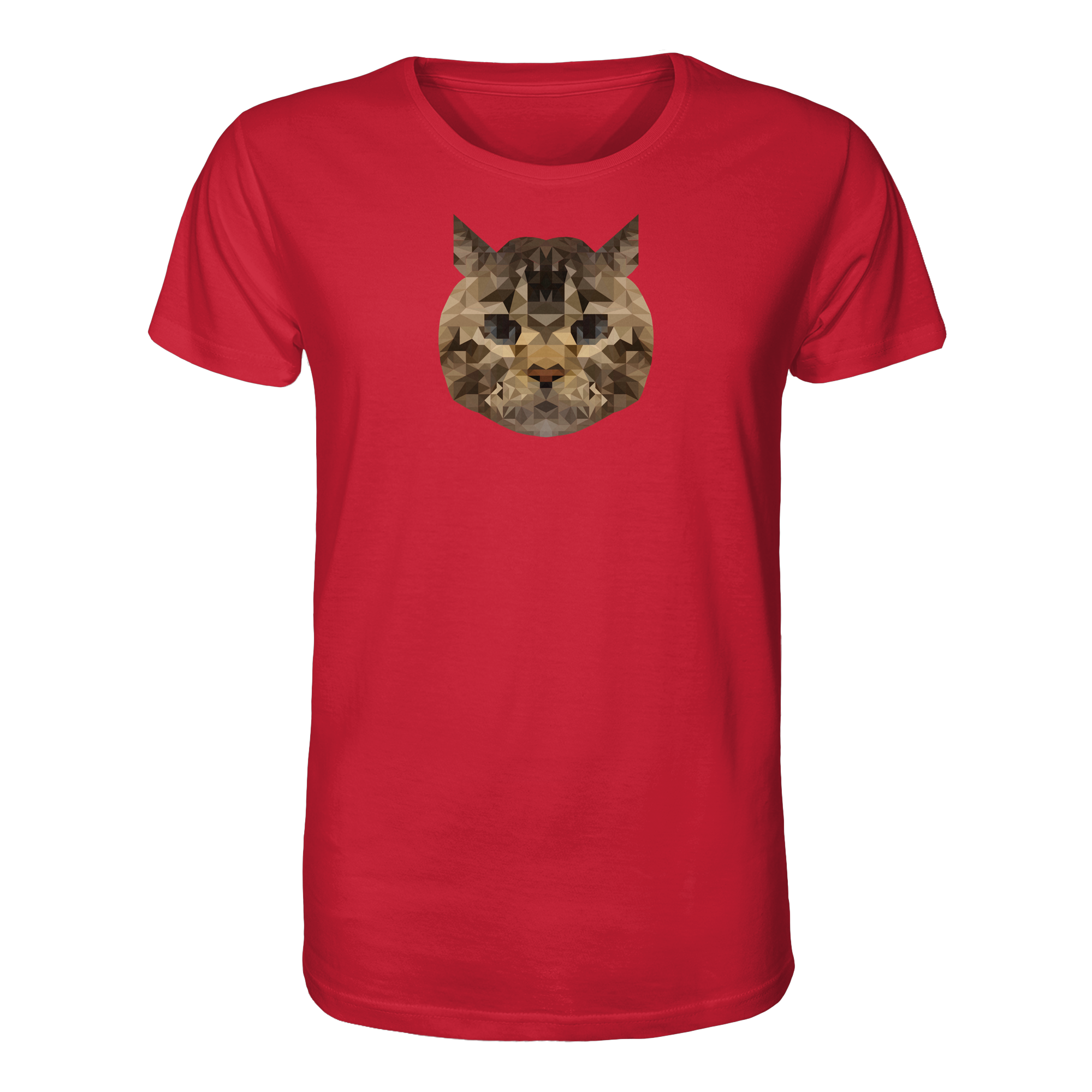Katze im Polygon-Stil - Organic Shirt