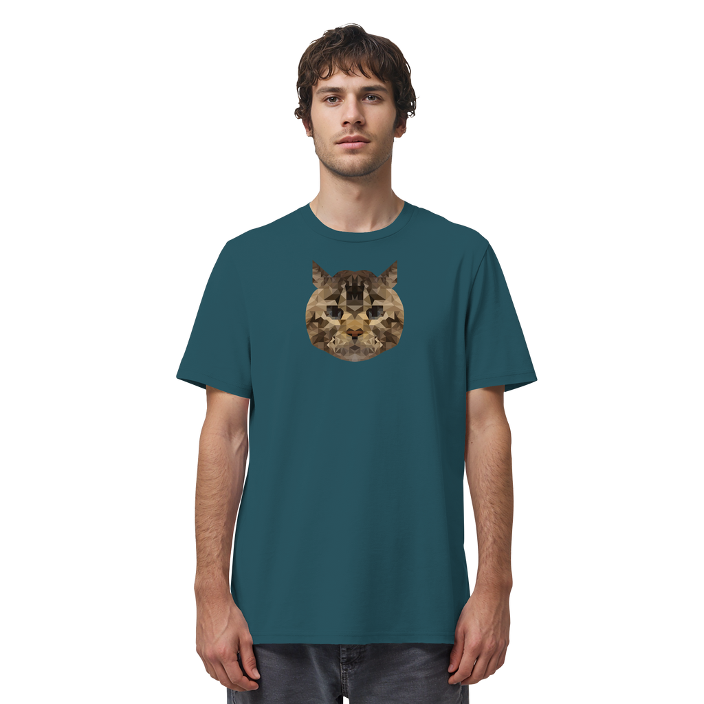 Katze im Polygon-Stil - Organic Shirt