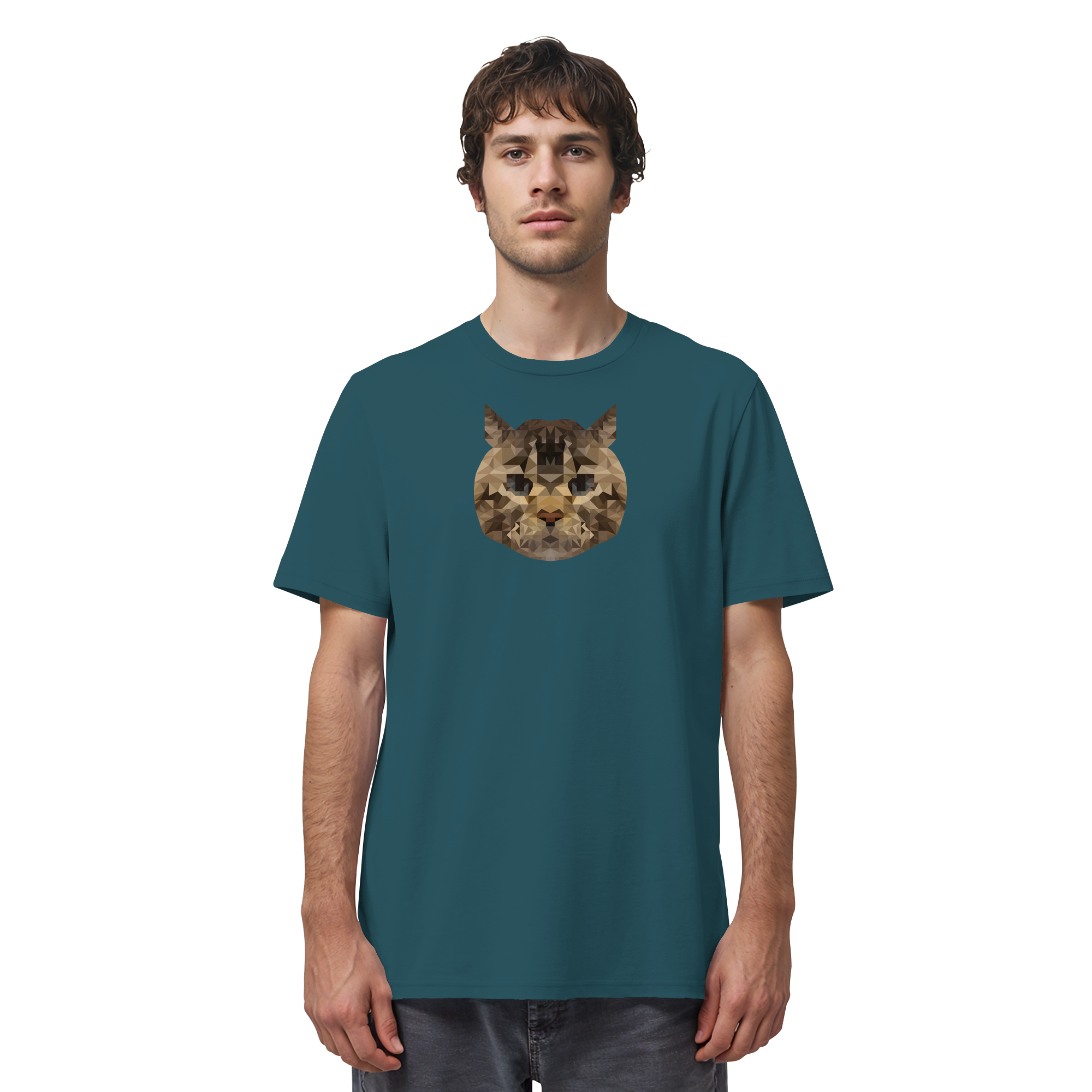 Katze im Polygon-Stil - Organic Shirt