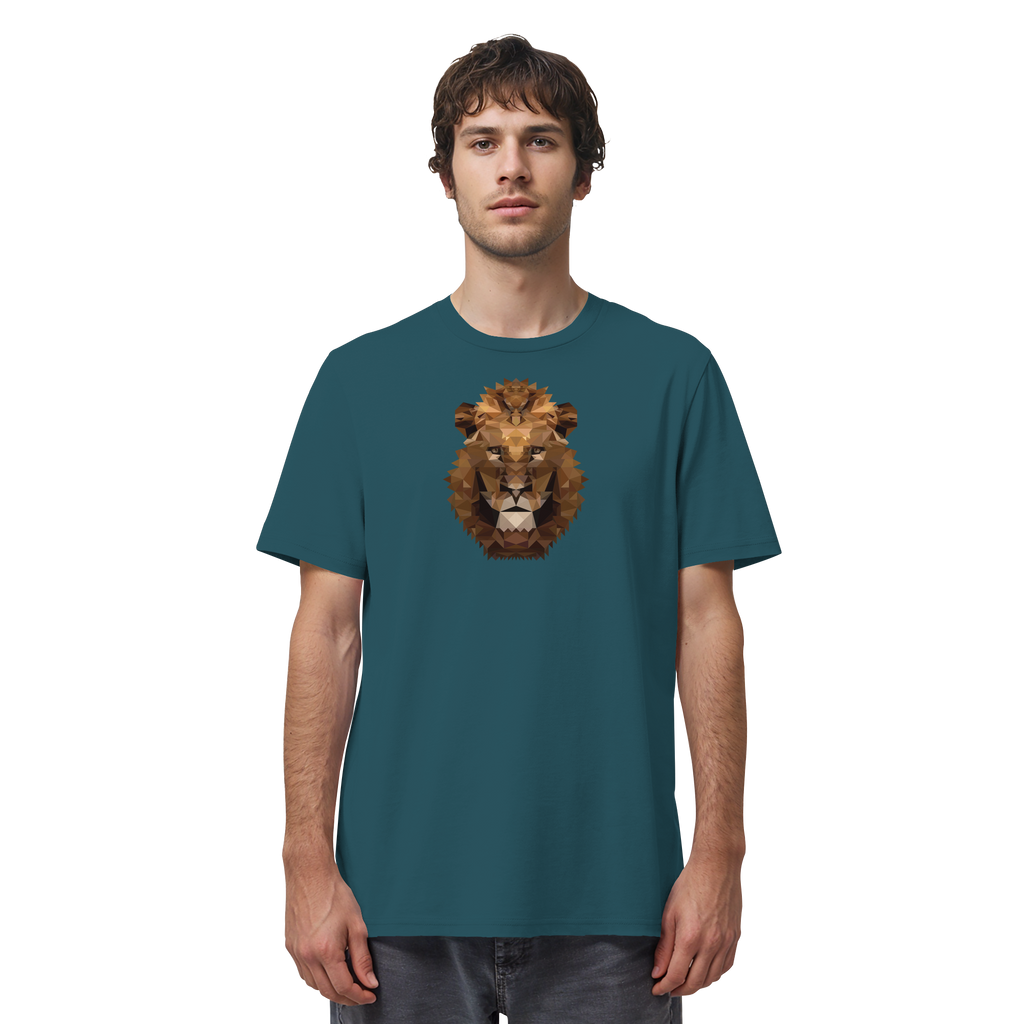 Majestätischer Löwe im Polygon Stil - Organic Shirt
