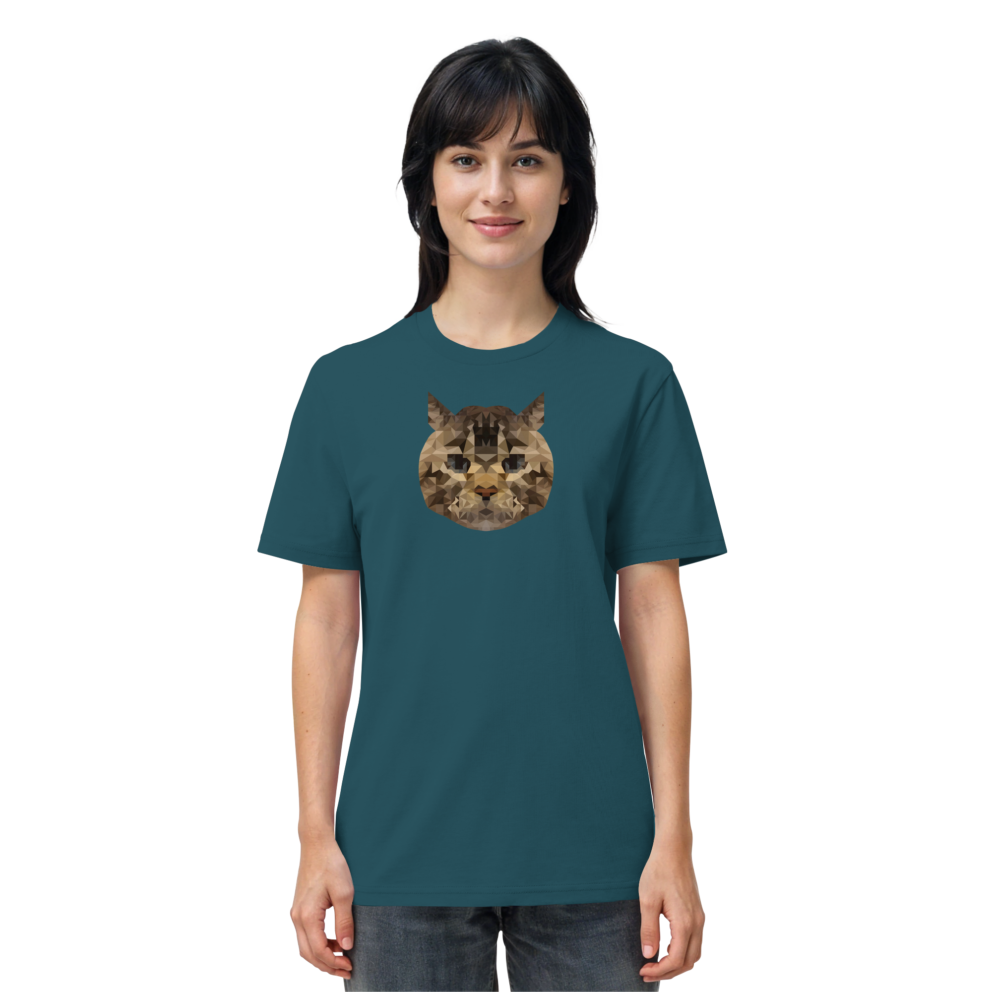 Katze im Polygon-Stil - Organic Shirt