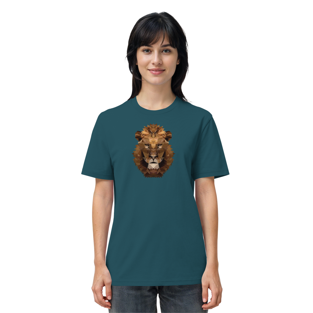 Majestätischer Löwe im Polygon Stil - Organic Shirt