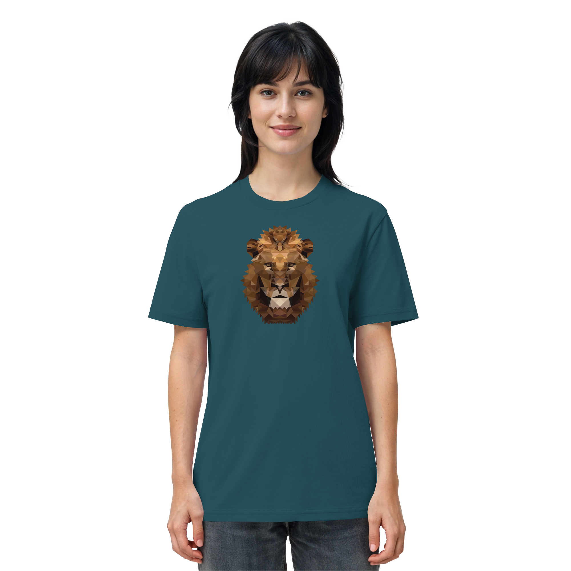 Majestätischer Löwe im Polygon Stil - Organic Shirt