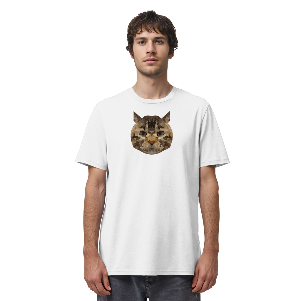 Katze im Polygon-Stil - Organic Shirt