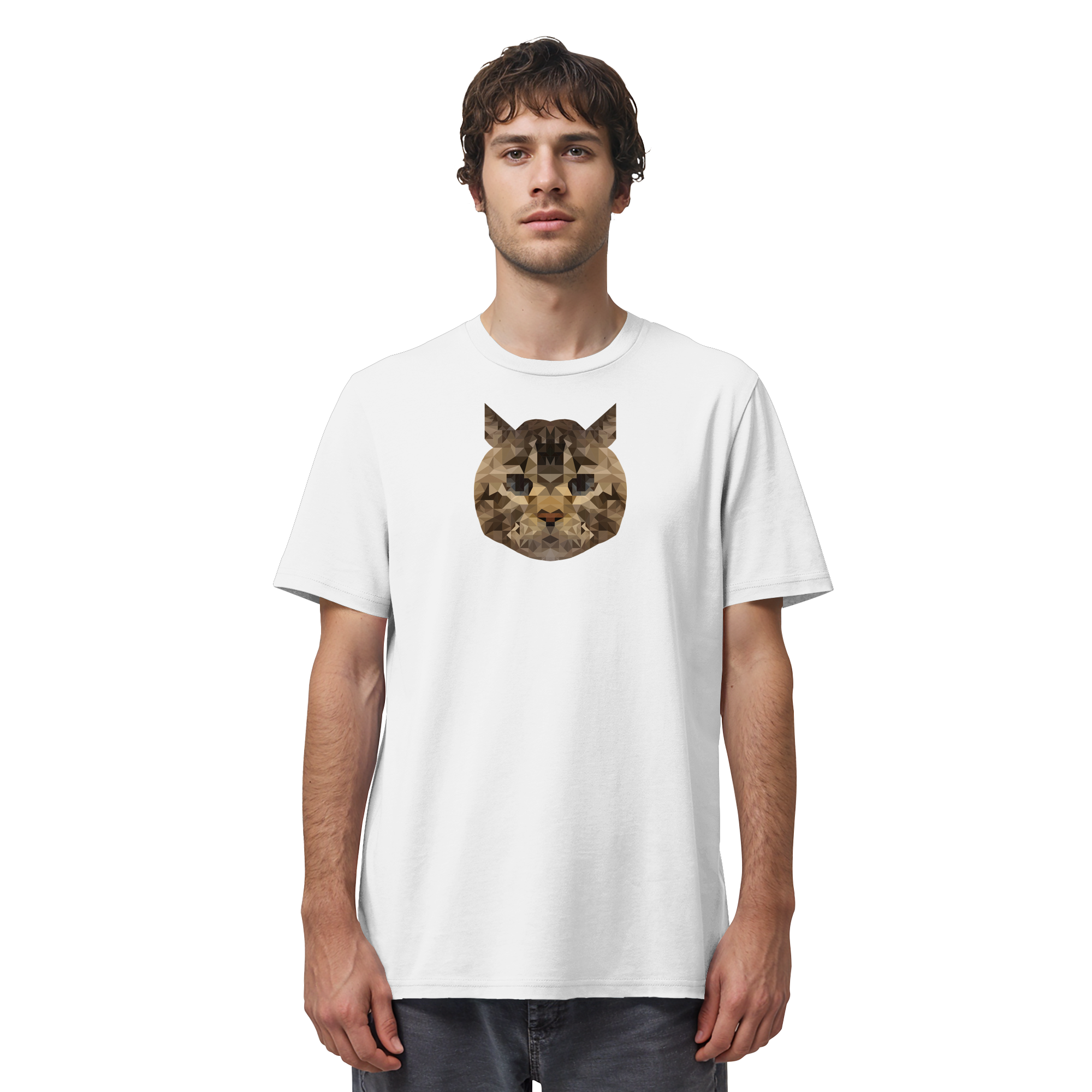 Katze im Polygon-Stil - Organic Shirt